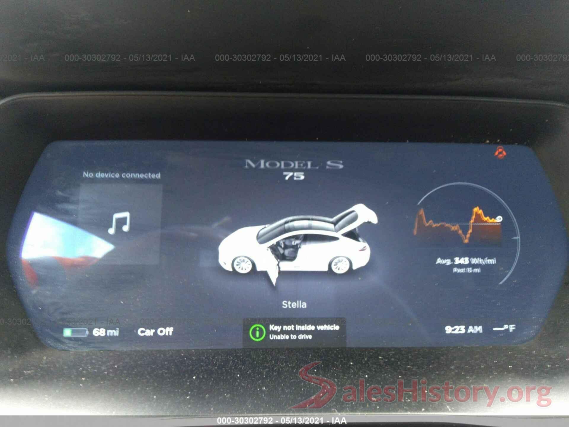 5YJSA1E10GF158847 2016 TESLA MODEL S