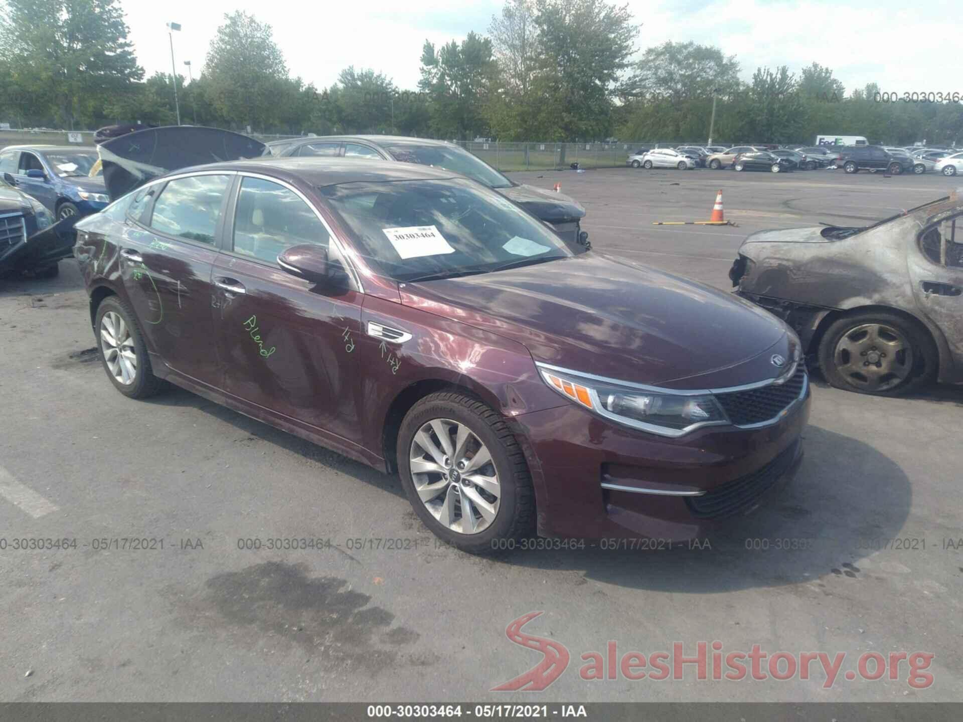 5XXGT4L33GG075433 2016 KIA OPTIMA