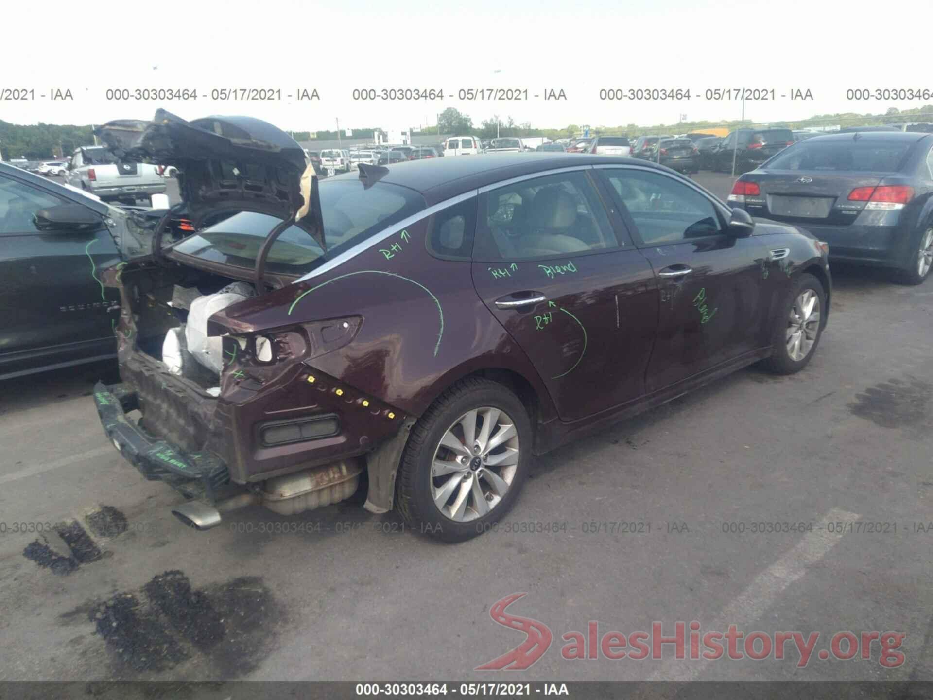 5XXGT4L33GG075433 2016 KIA OPTIMA