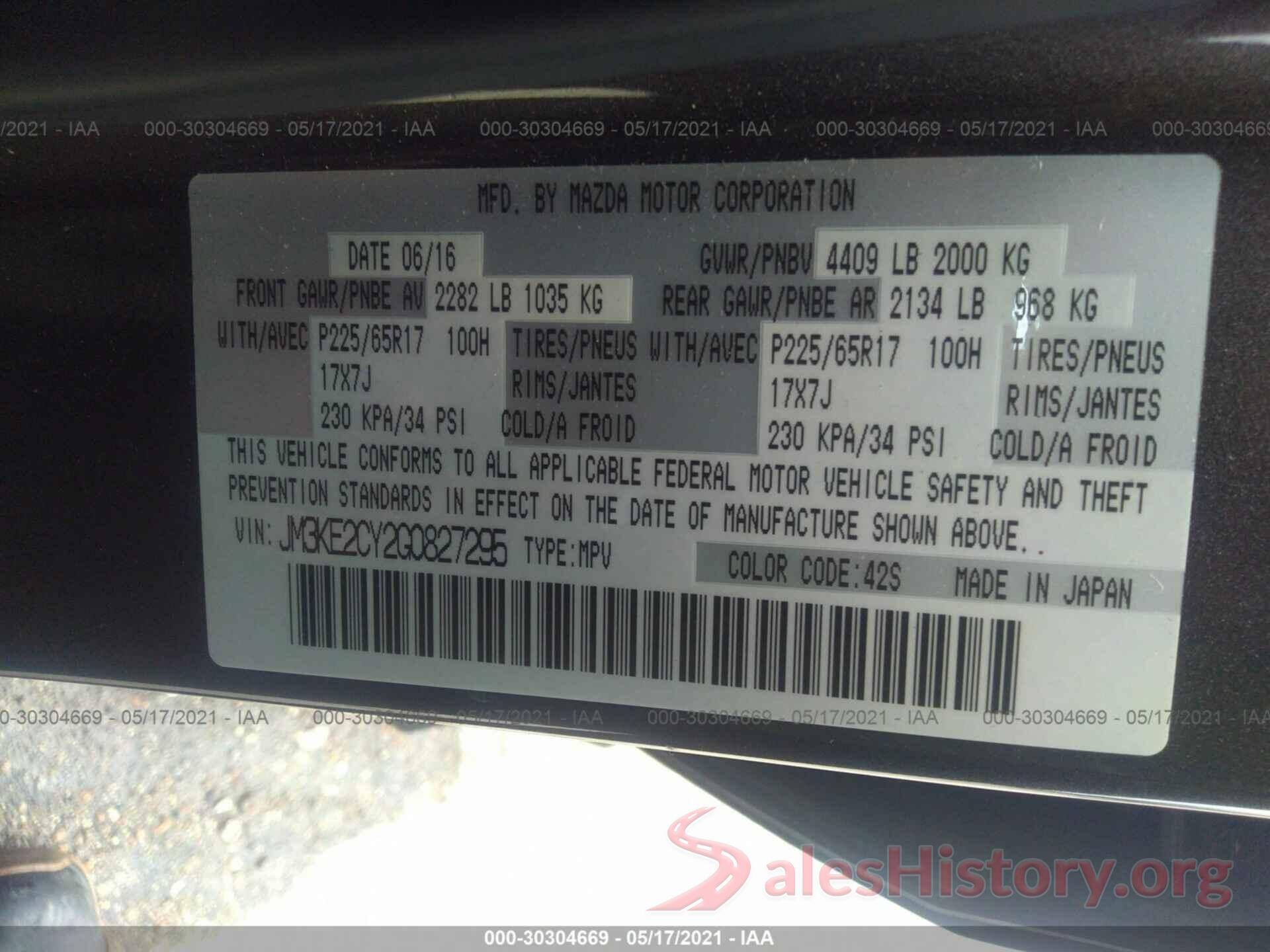 JM3KE2CY2G0827295 2016 MAZDA CX-5