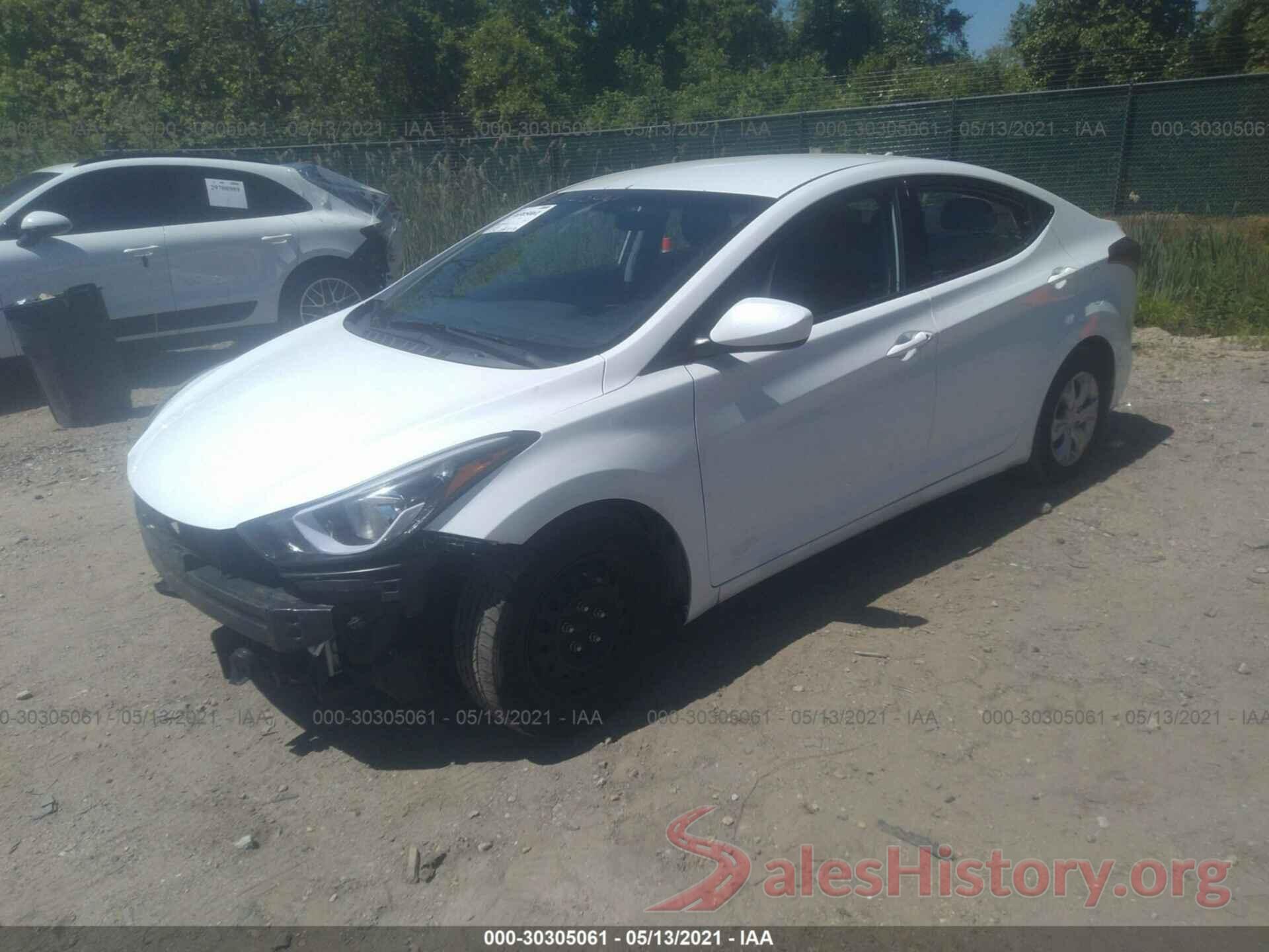 5NPDH4AE9GH665066 2016 HYUNDAI ELANTRA