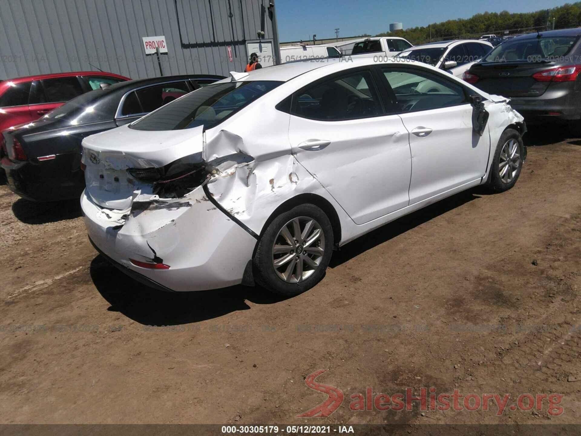 5NPDH4AE6GH709492 2016 HYUNDAI ELANTRA