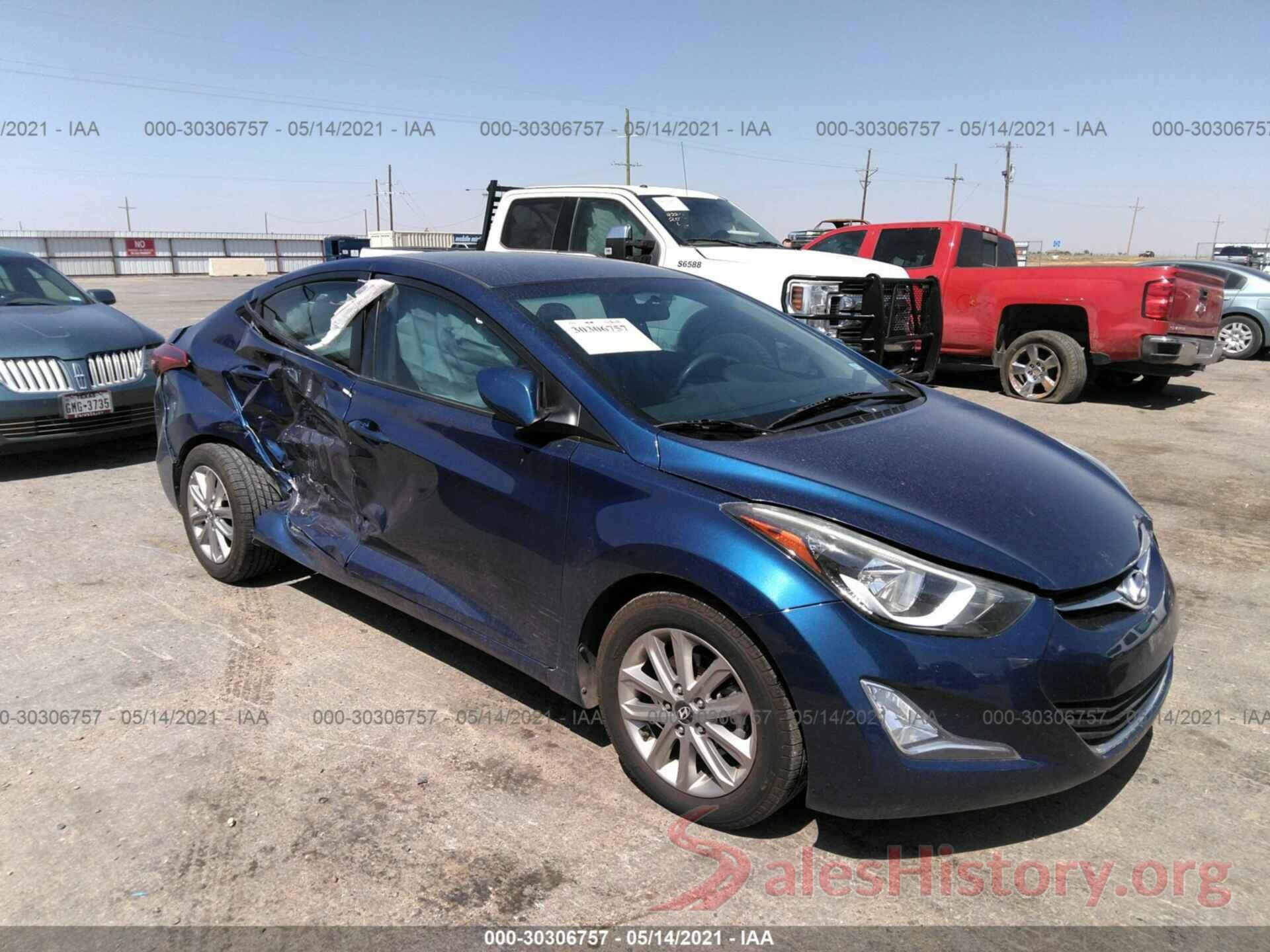 5NPDH4AE5GH728762 2016 HYUNDAI ELANTRA