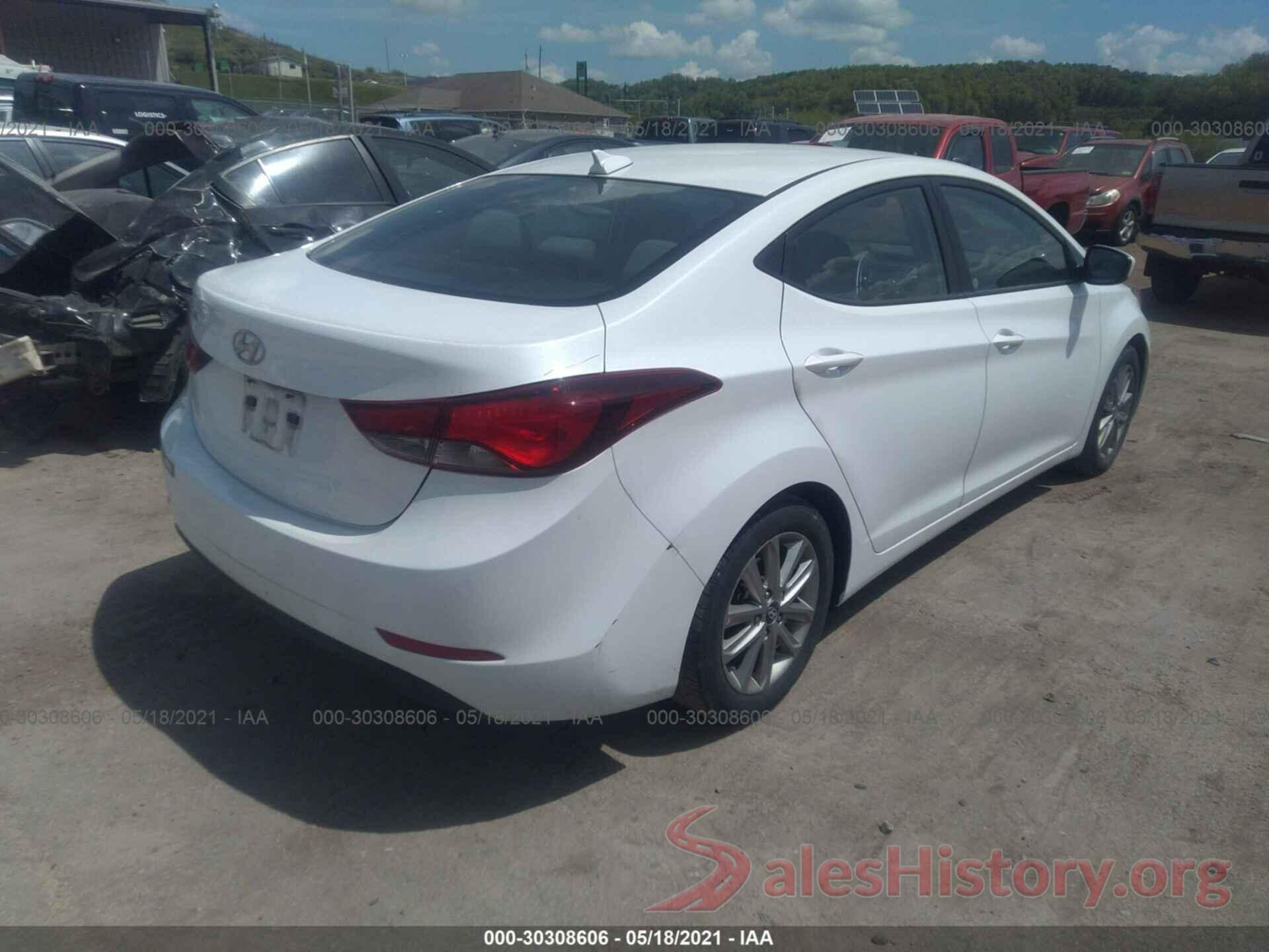 5NPDH4AE0GH667787 2016 HYUNDAI ELANTRA