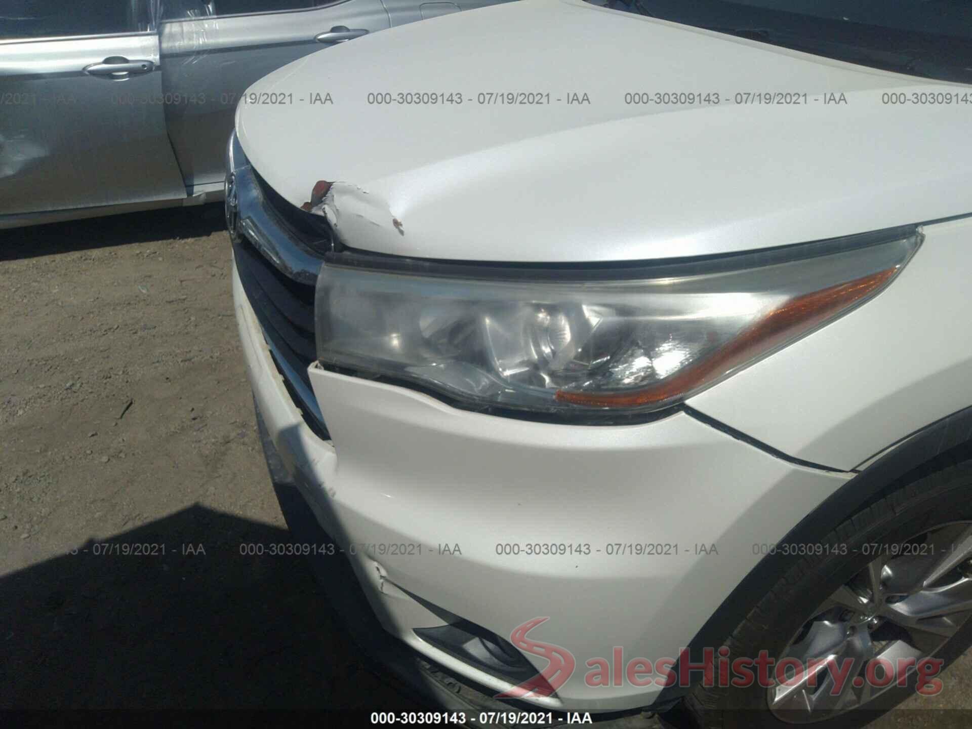 5TDJKRFH8FS136916 2015 TOYOTA HIGHLANDER