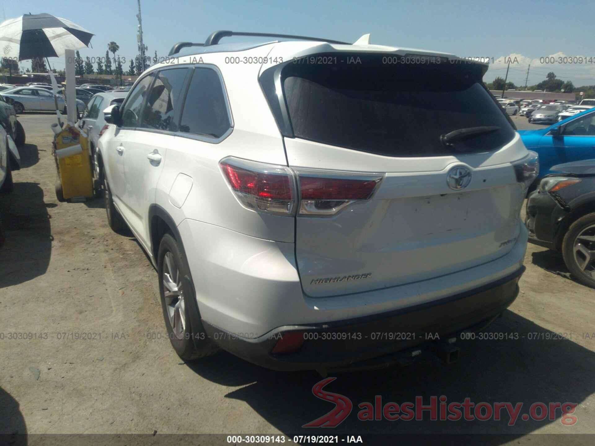 5TDJKRFH8FS136916 2015 TOYOTA HIGHLANDER