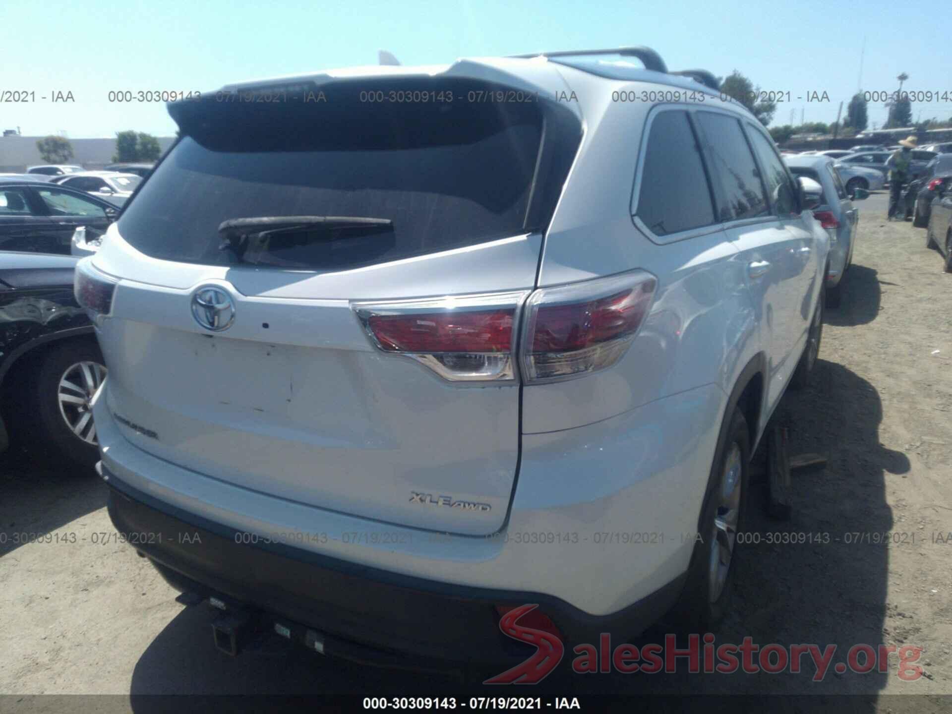 5TDJKRFH8FS136916 2015 TOYOTA HIGHLANDER