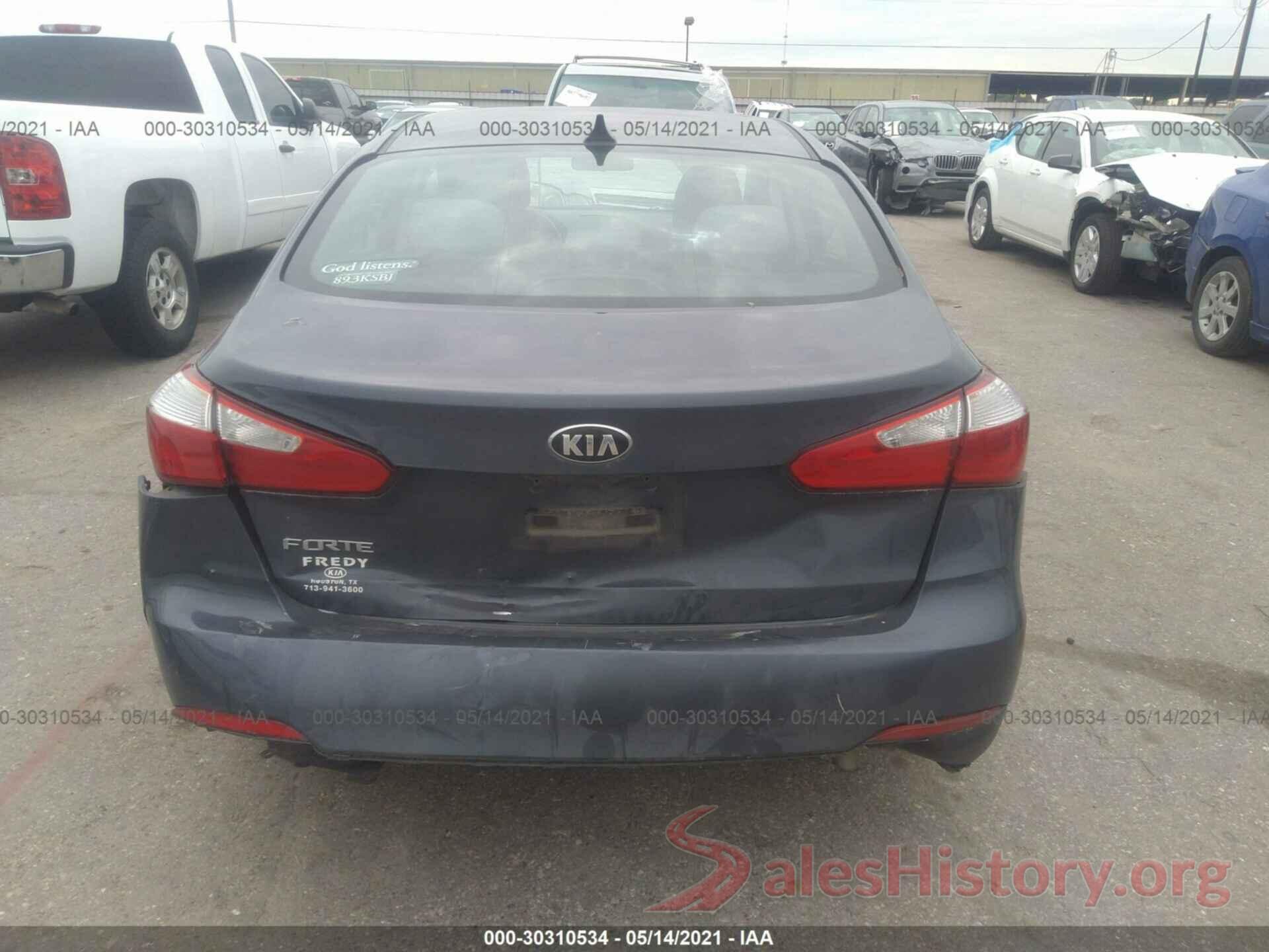 KNAFX4A6XG5608117 2016 KIA FORTE