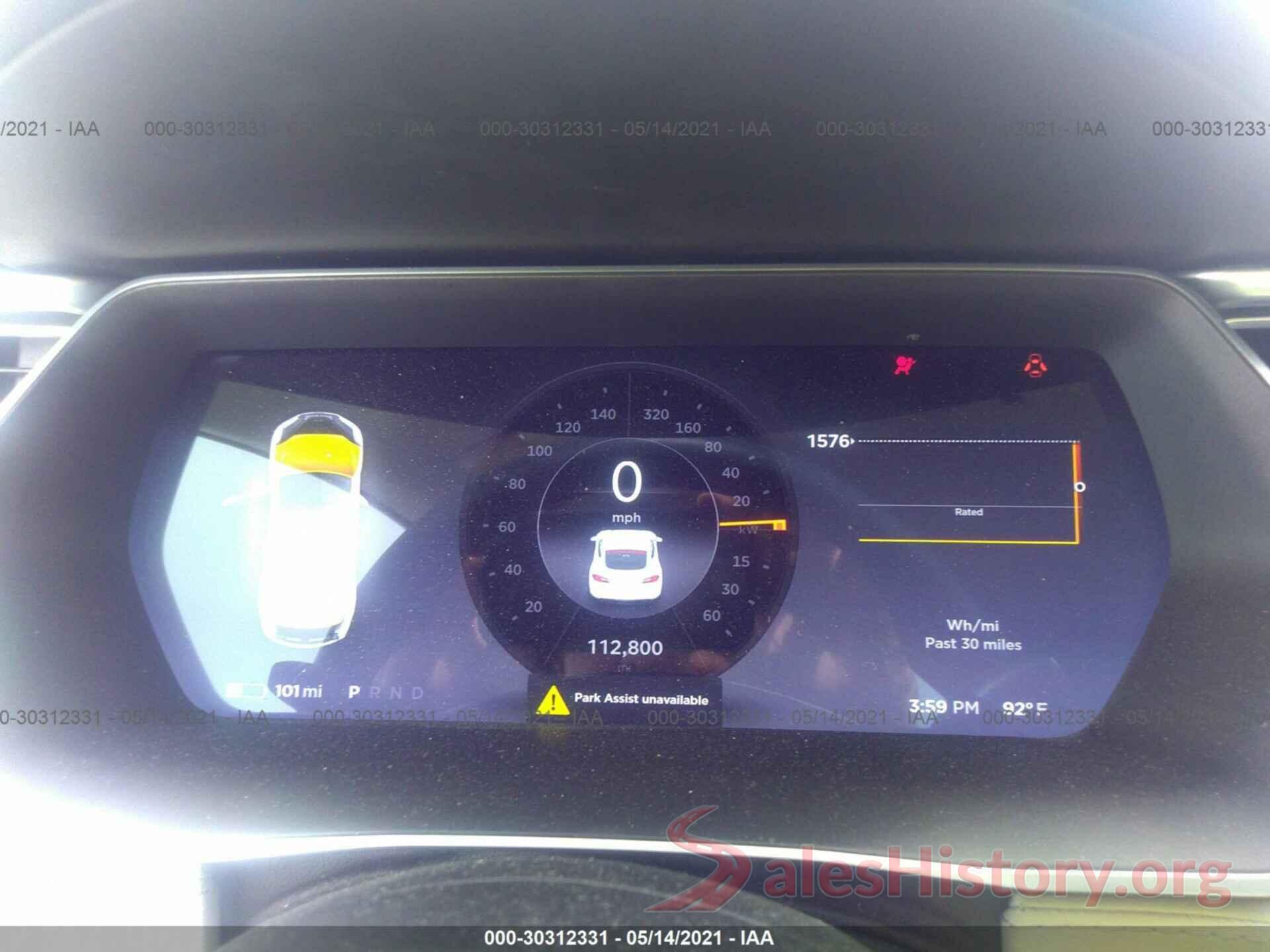 5YJSA1H12EFP48590 2014 TESLA MODEL S