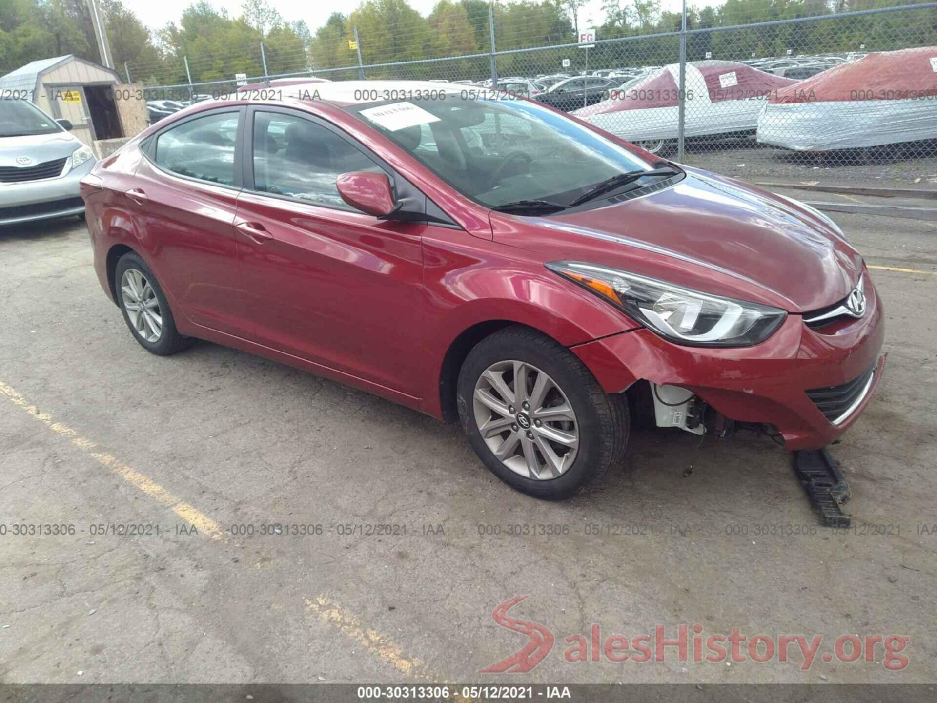 5NPDH4AE3GH765390 2016 HYUNDAI ELANTRA