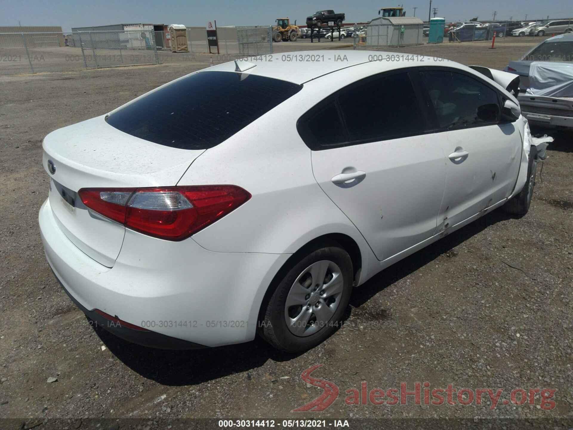 KNAFK4A60G5492828 2016 KIA FORTE