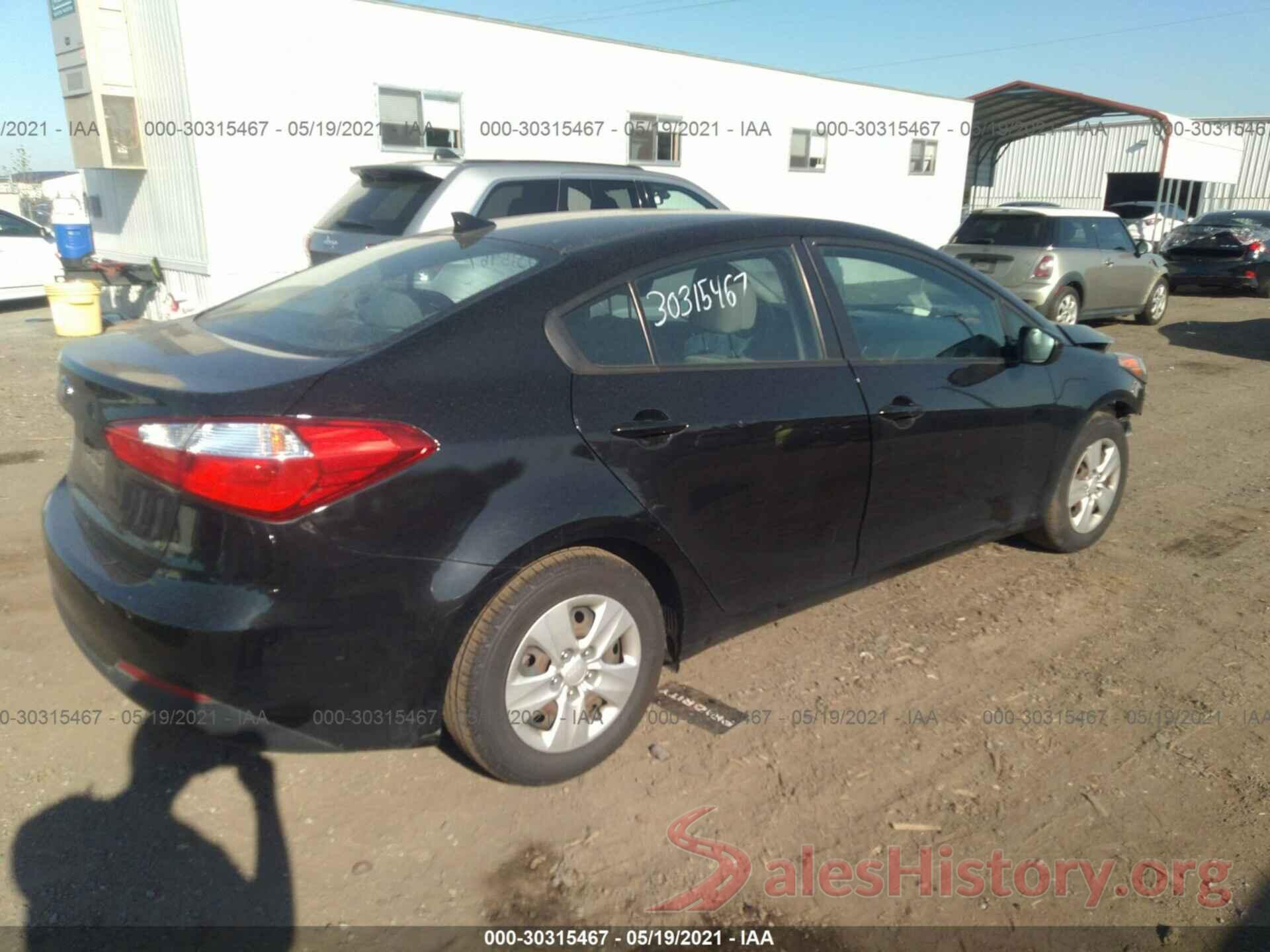 KNAFK4A60G5540148 2016 KIA FORTE