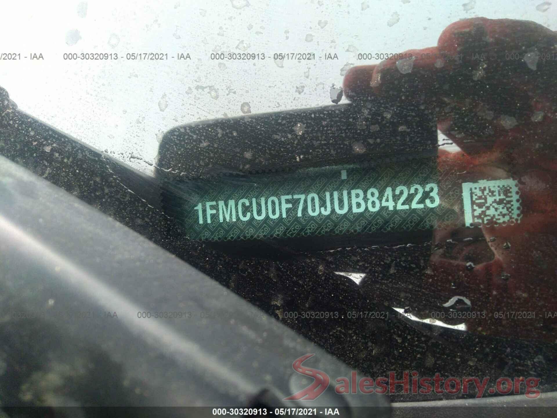 1FMCU0F70JUB84223 2018 FORD ESCAPE