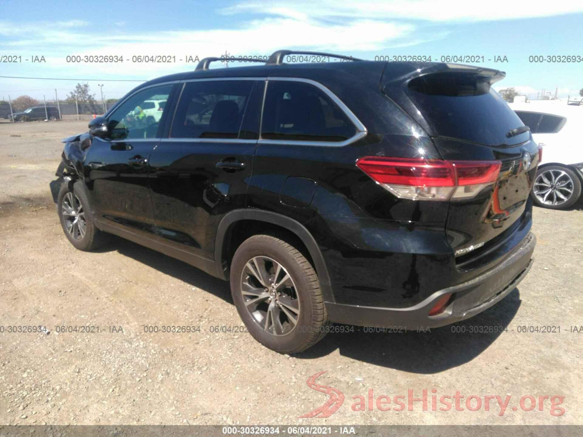 5TDZZRFH8KS364133 2019 TOYOTA HIGHLANDER