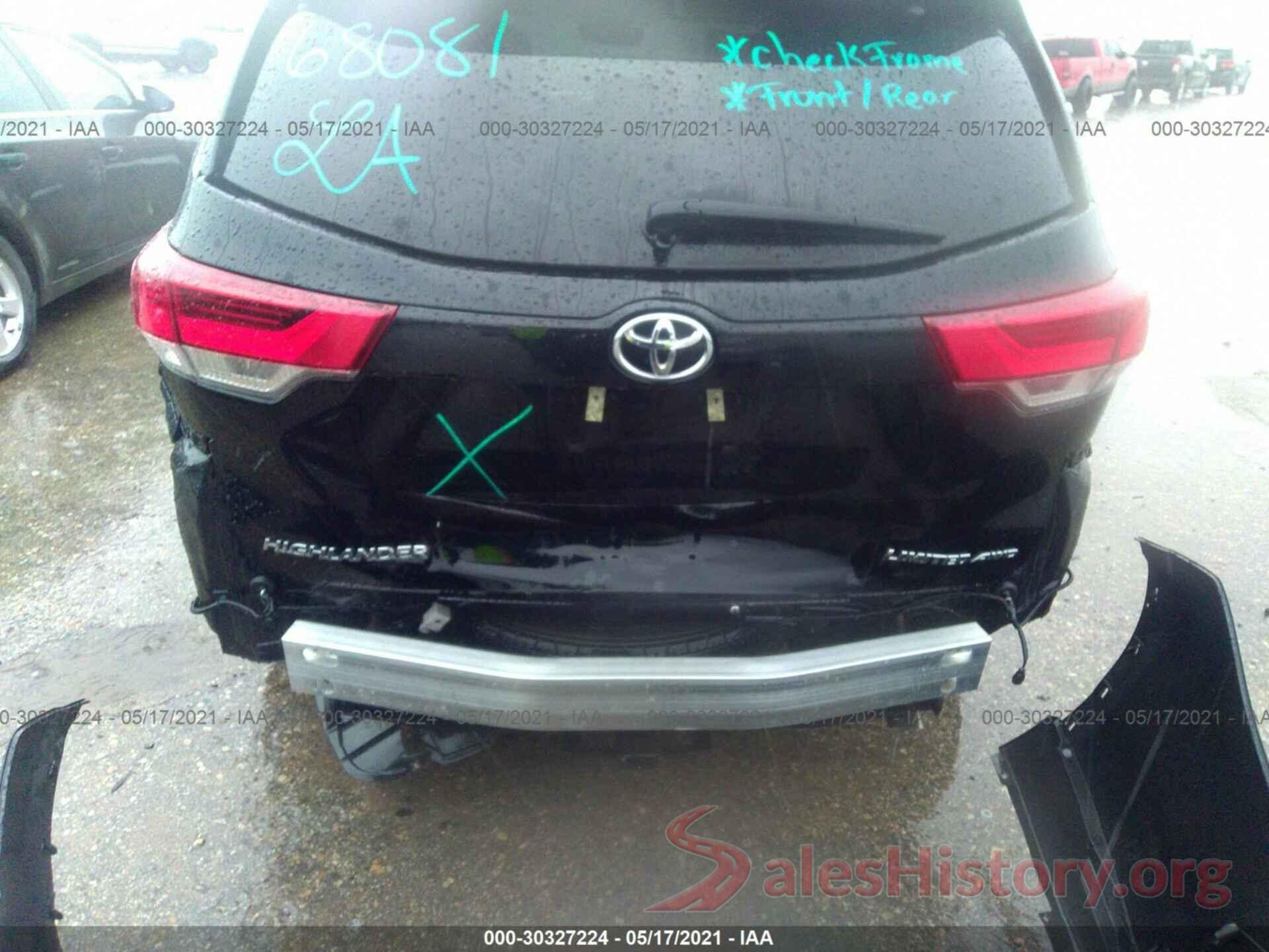 5TDDZRFH0KS950643 2019 TOYOTA HIGHLANDER