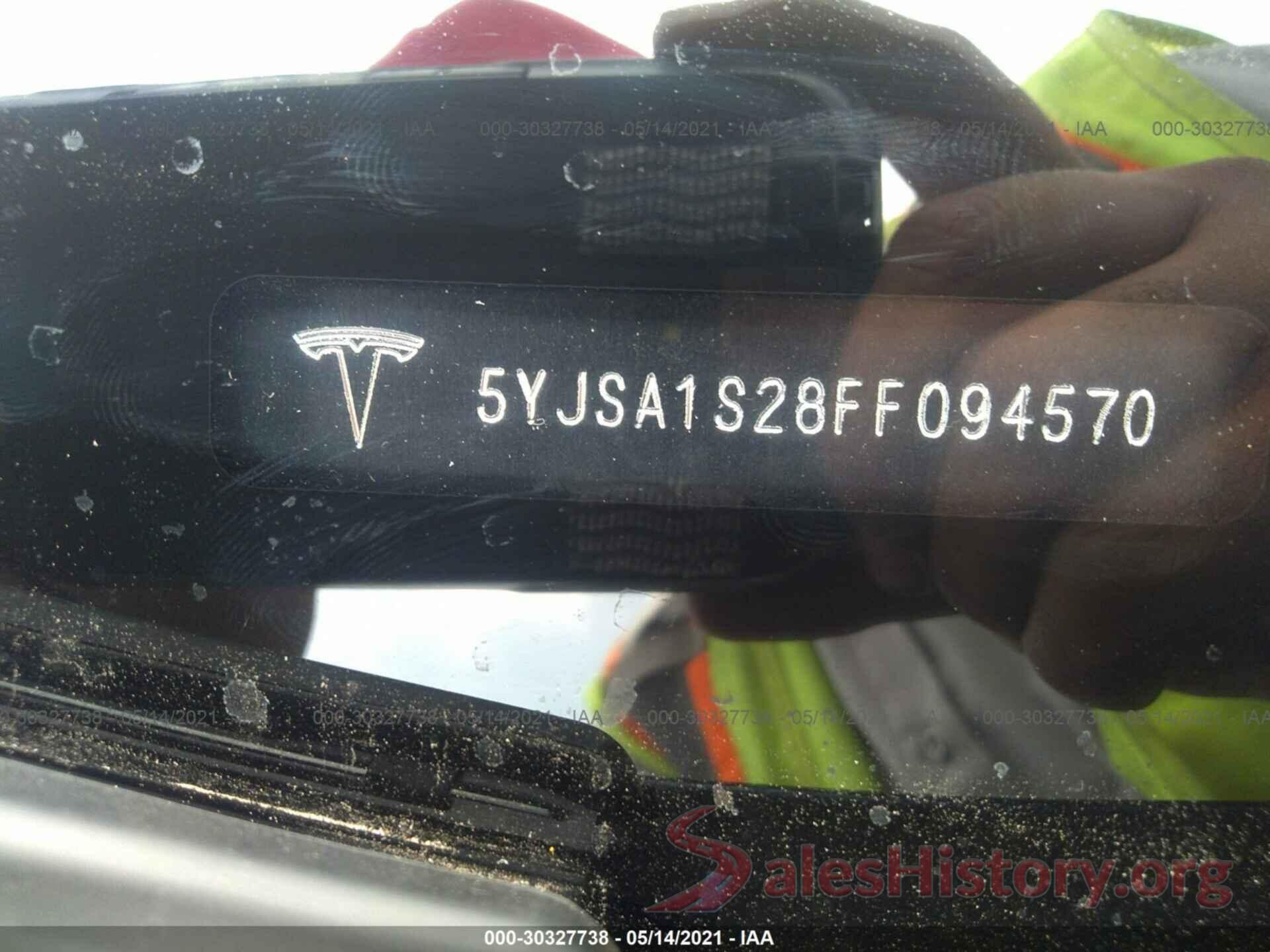 5YJSA1S28FF094570 2015 TESLA MODEL S