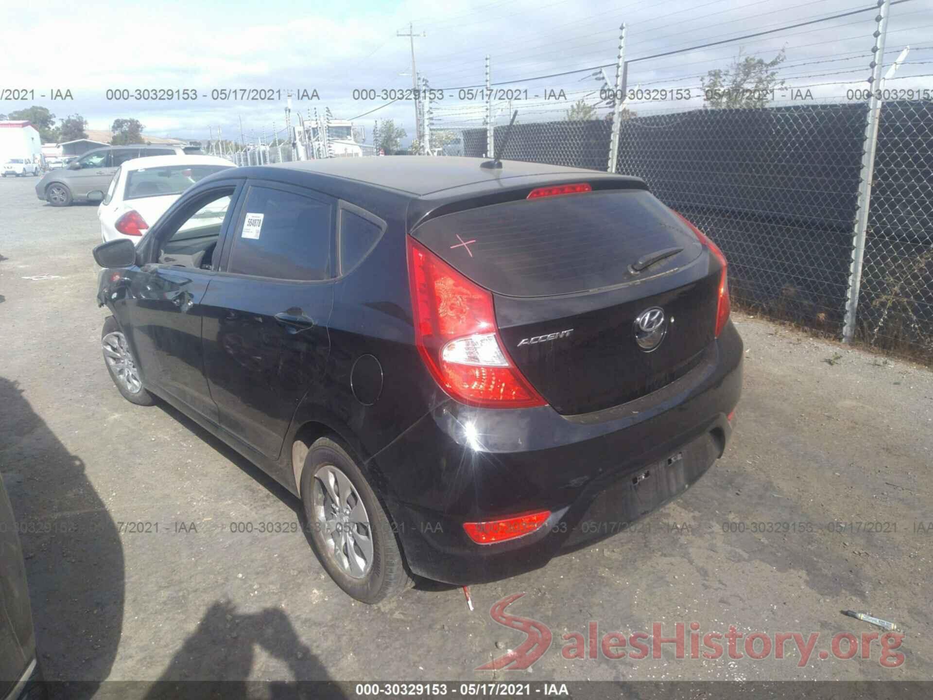 KMHCT5AEXHU363000 2017 HYUNDAI ACCENT