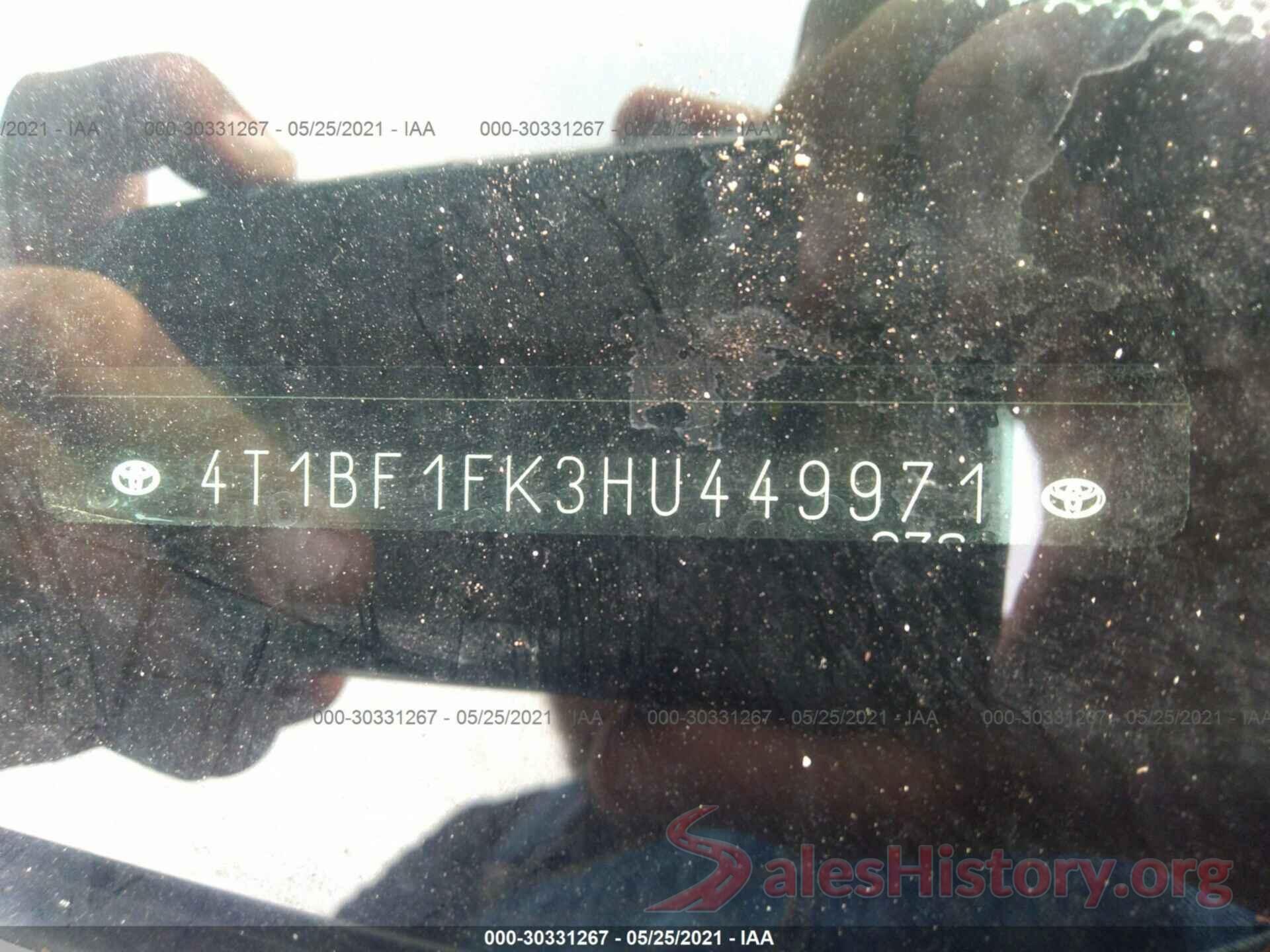 4T1BF1FK3HU449971 2017 TOYOTA CAMRY