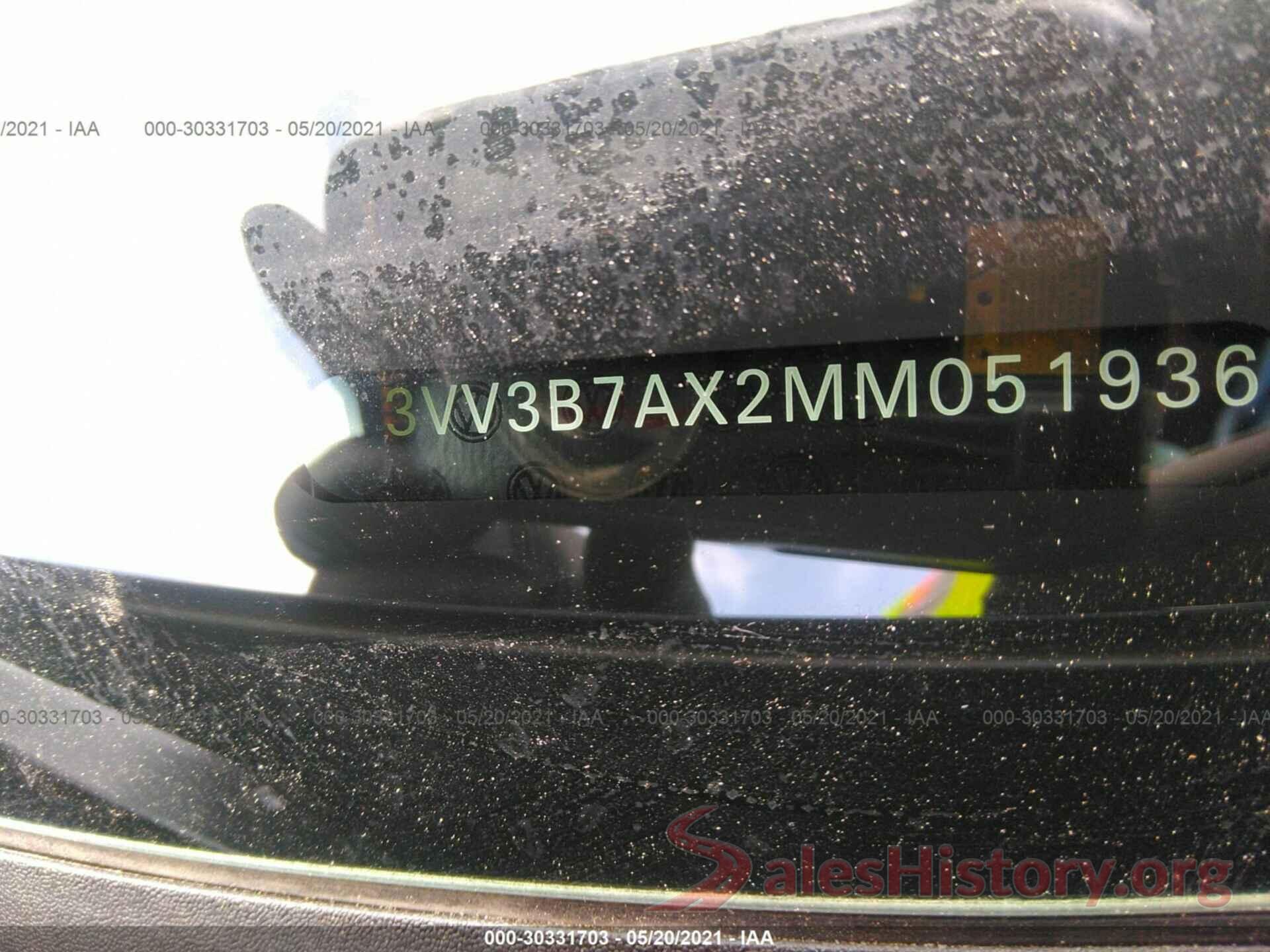 3VV3B7AX2MM051936 2021 VOLKSWAGEN TIGUAN