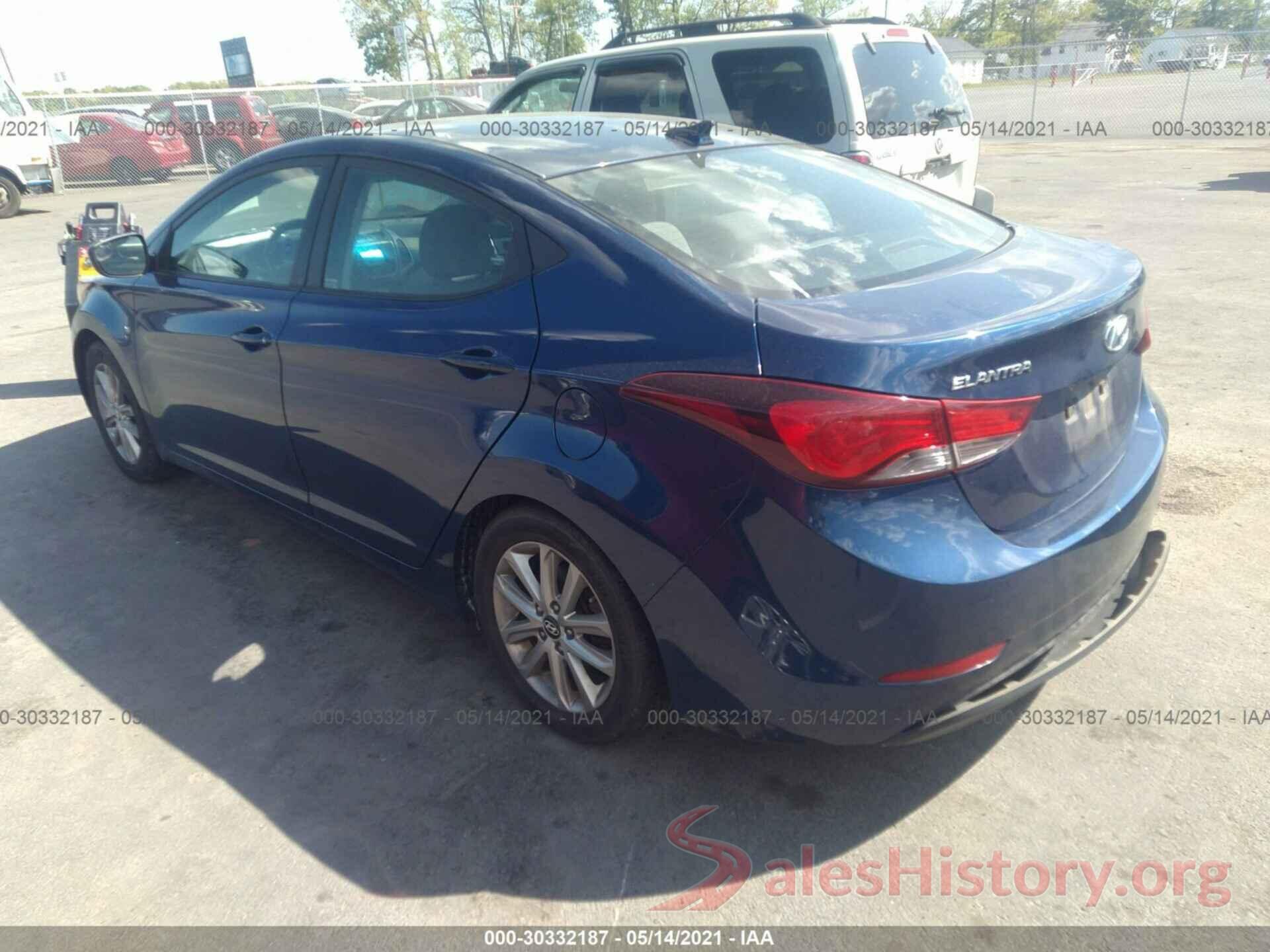 5NPDH4AE9GH691750 2016 HYUNDAI ELANTRA