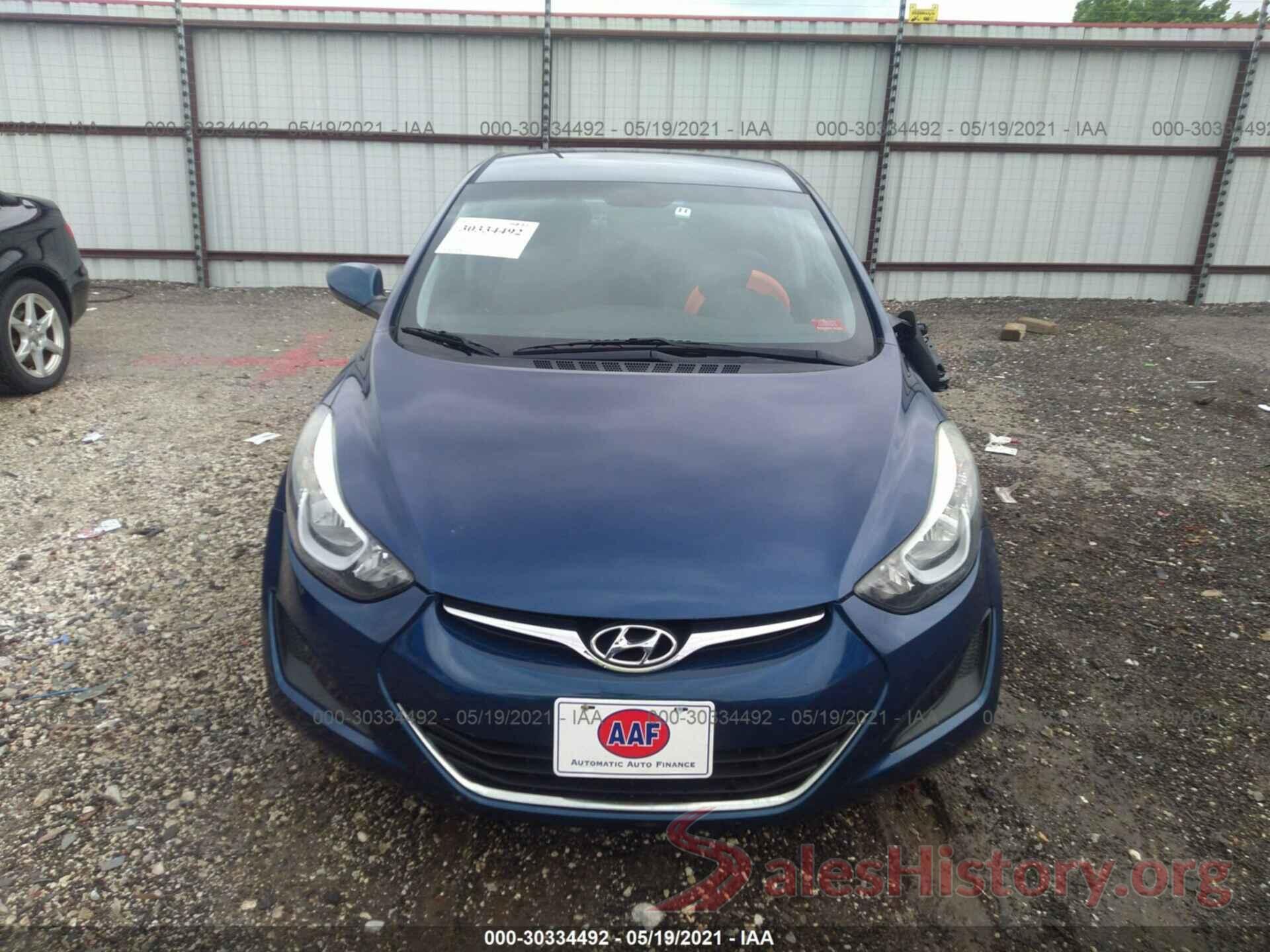 5NPDH4AE7GH726608 2016 HYUNDAI ELANTRA