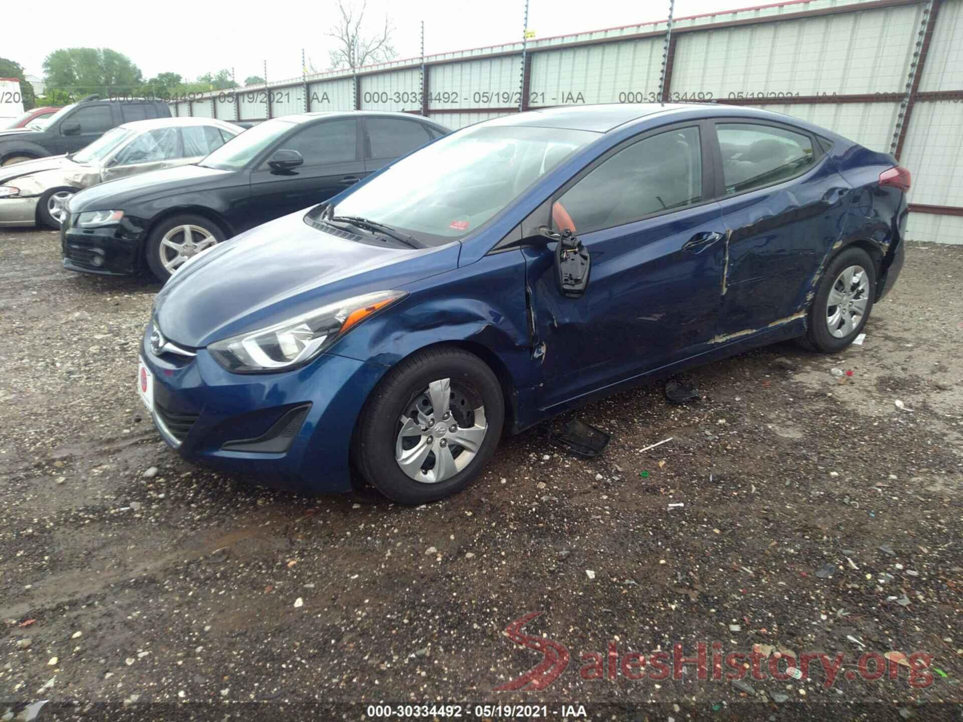 5NPDH4AE7GH726608 2016 HYUNDAI ELANTRA