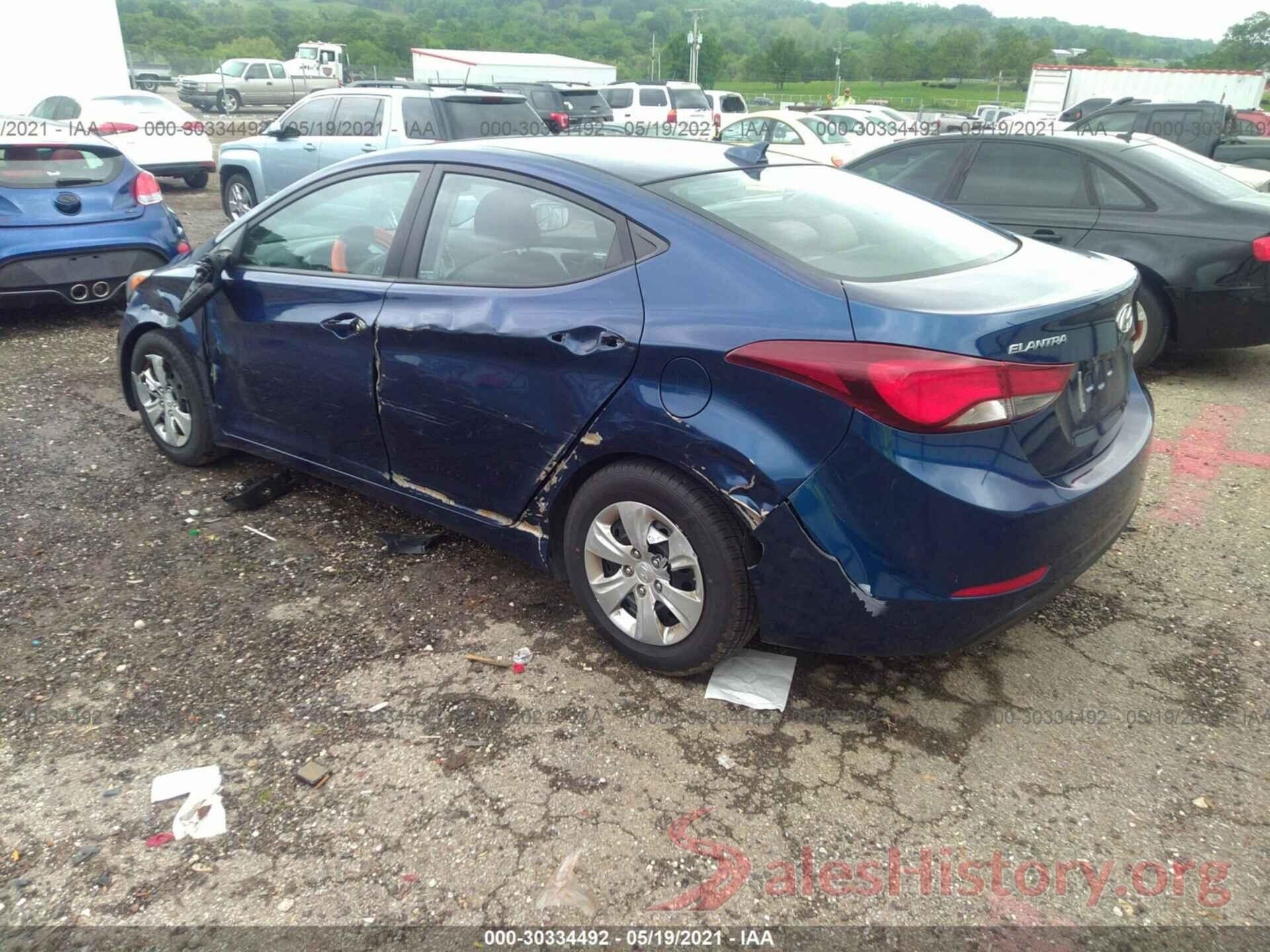 5NPDH4AE7GH726608 2016 HYUNDAI ELANTRA