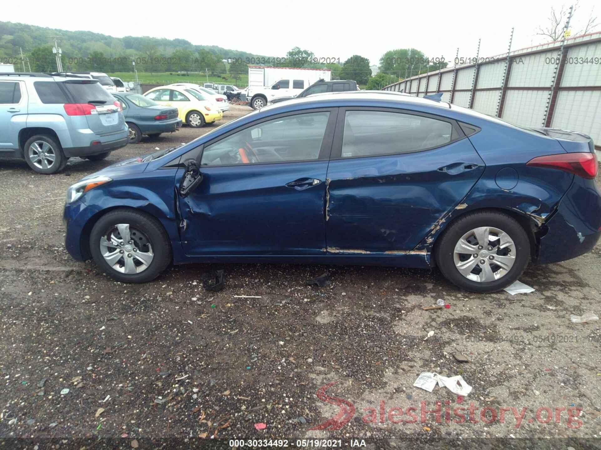 5NPDH4AE7GH726608 2016 HYUNDAI ELANTRA