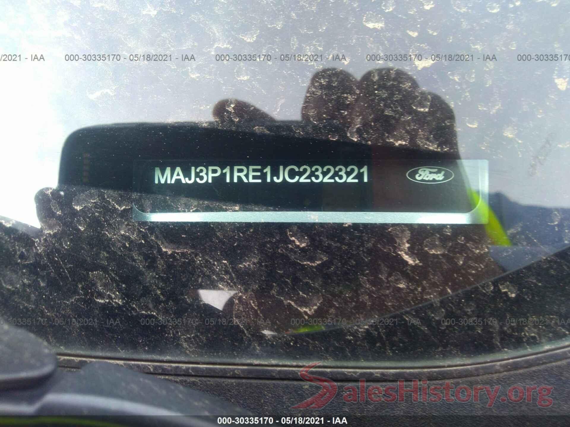 MAJ3P1RE1JC232321 2018 FORD ECOSPORT