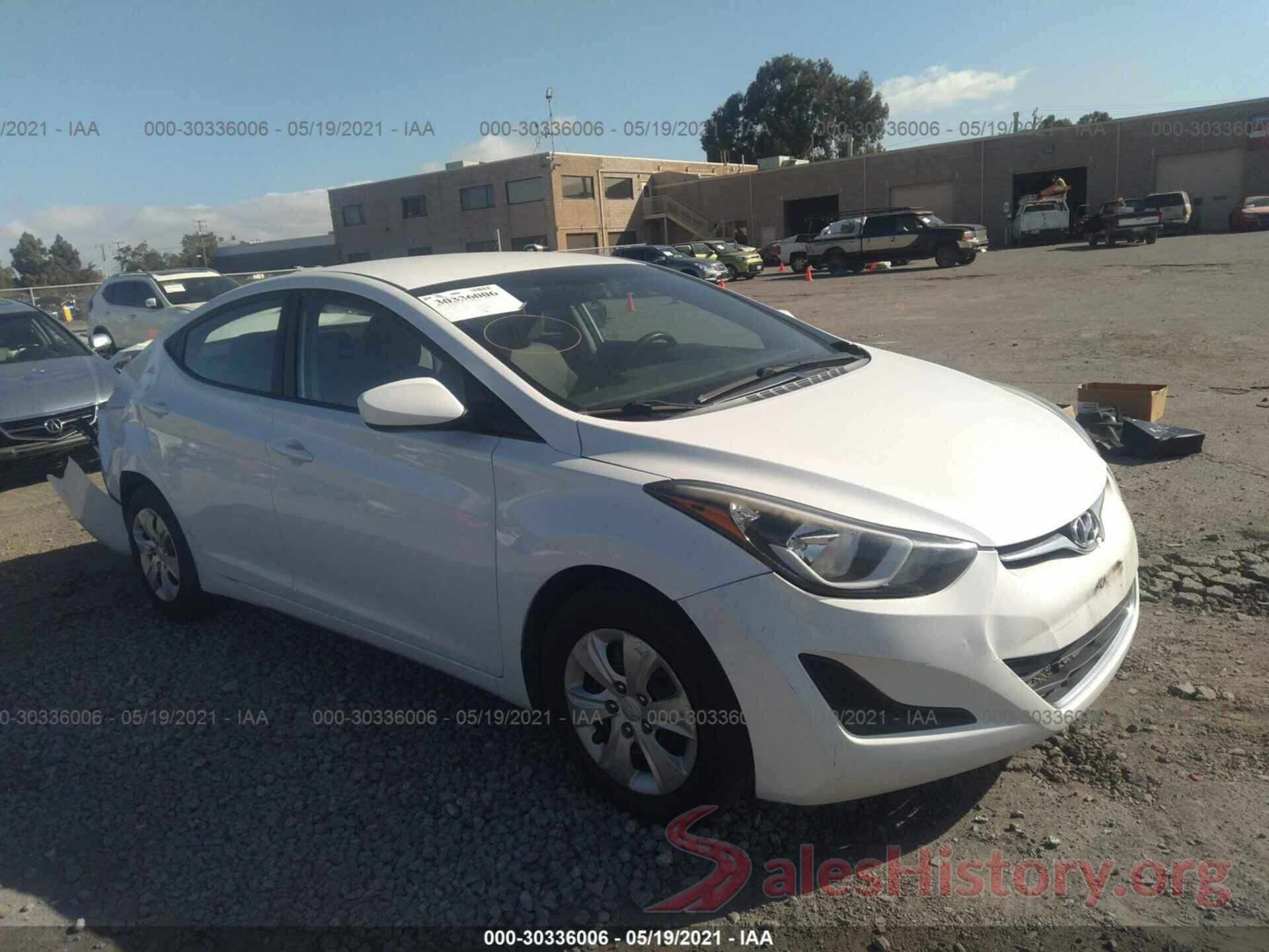 5NPDH4AEXGH711357 2016 HYUNDAI ELANTRA