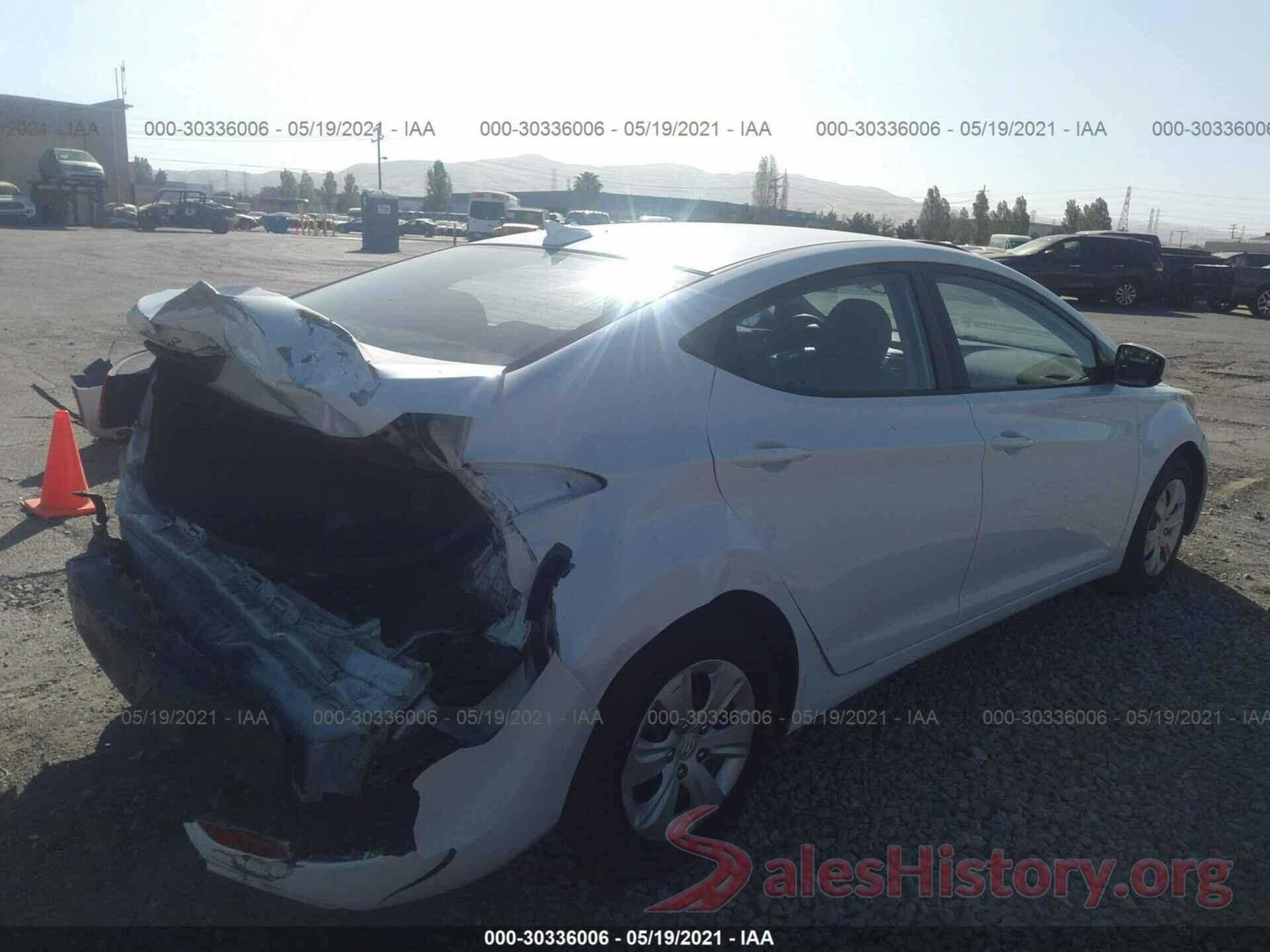 5NPDH4AEXGH711357 2016 HYUNDAI ELANTRA