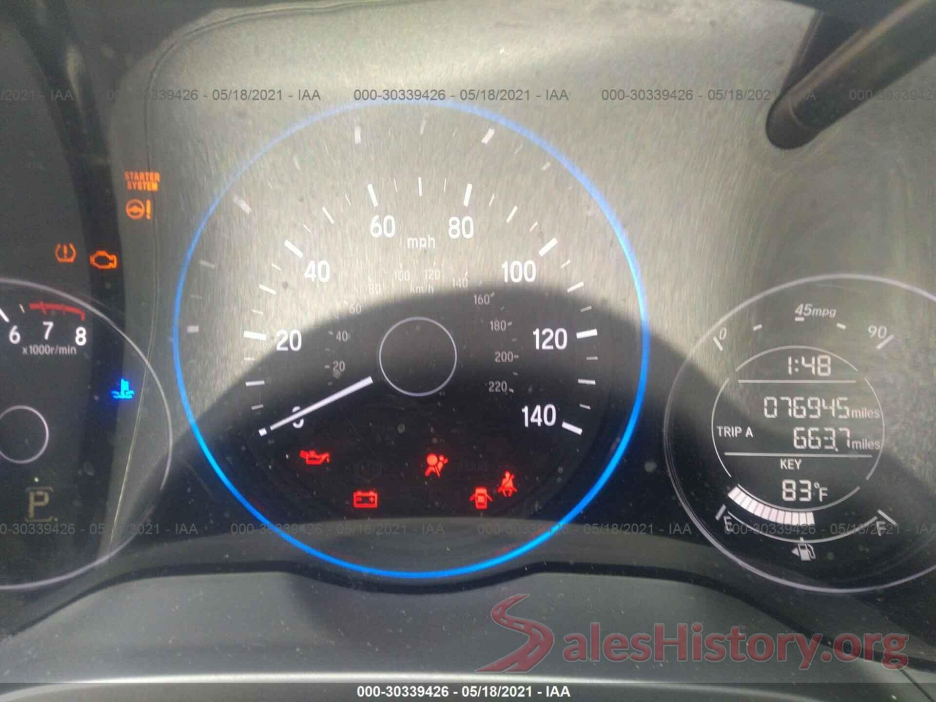 3CZRU5H50HM707059 2017 HONDA HR-V