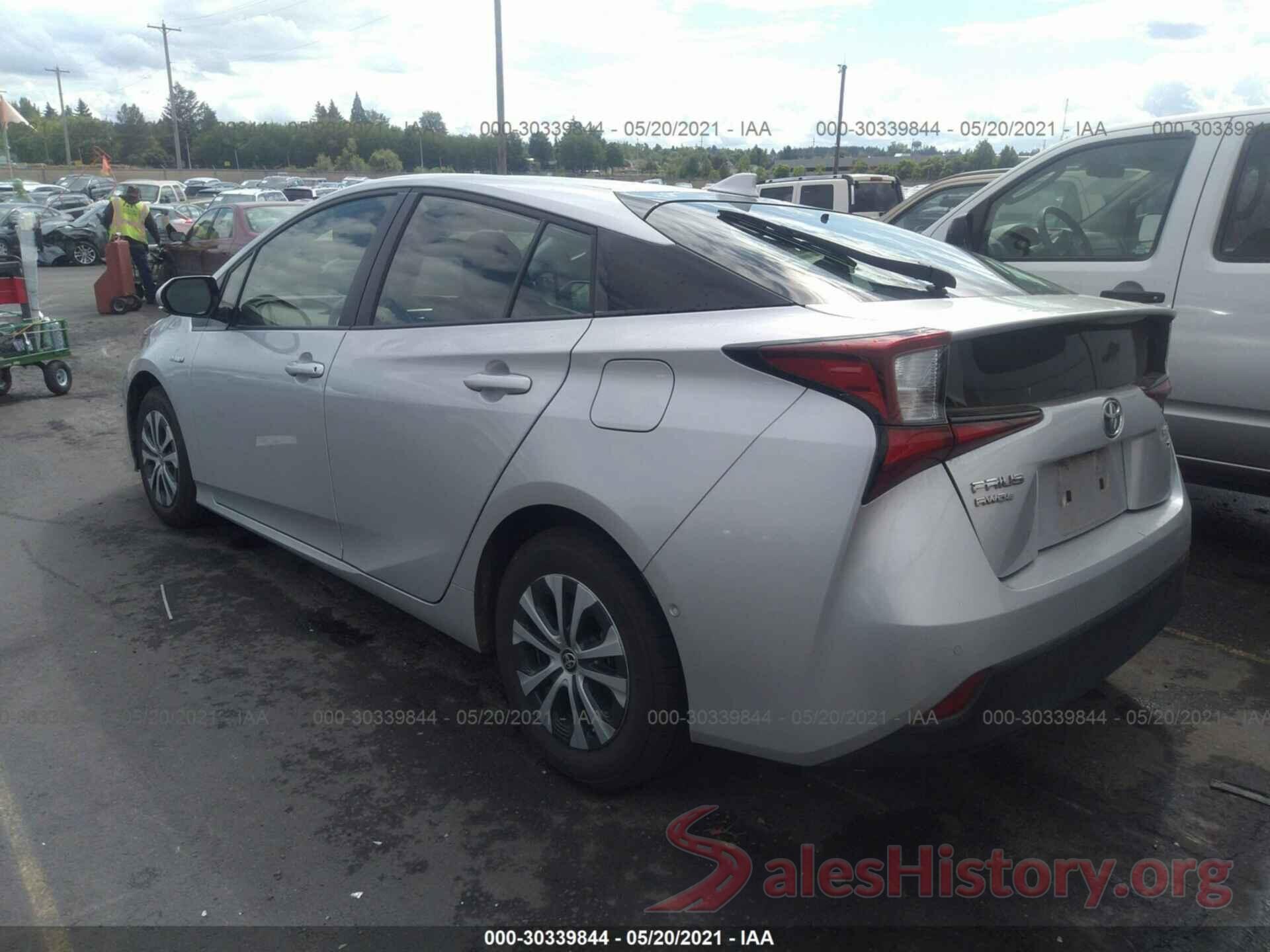 JTDL9RFUXK3010599 2019 TOYOTA PRIUS