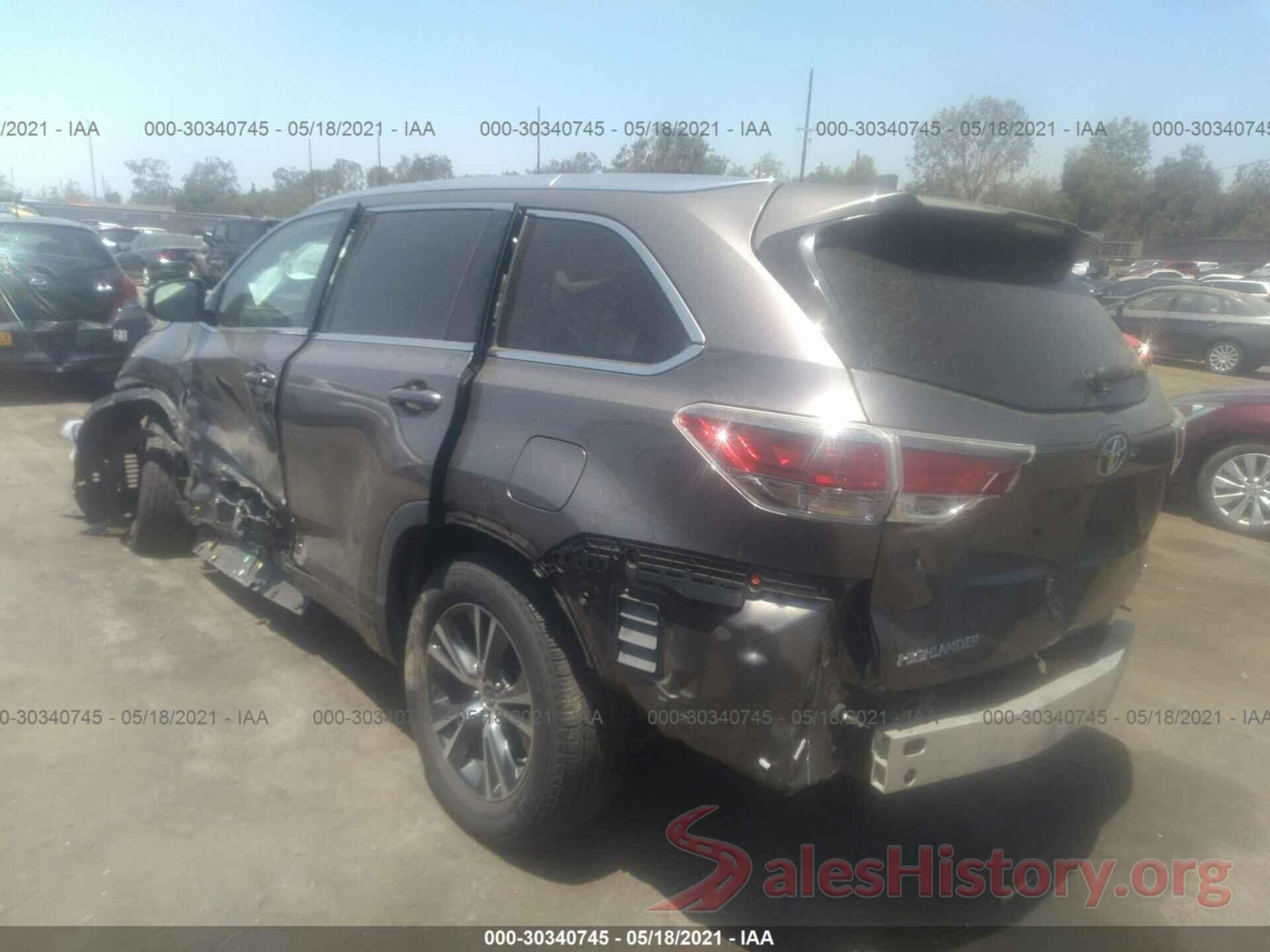 5TDKKRFH2GS501838 2016 TOYOTA HIGHLANDER