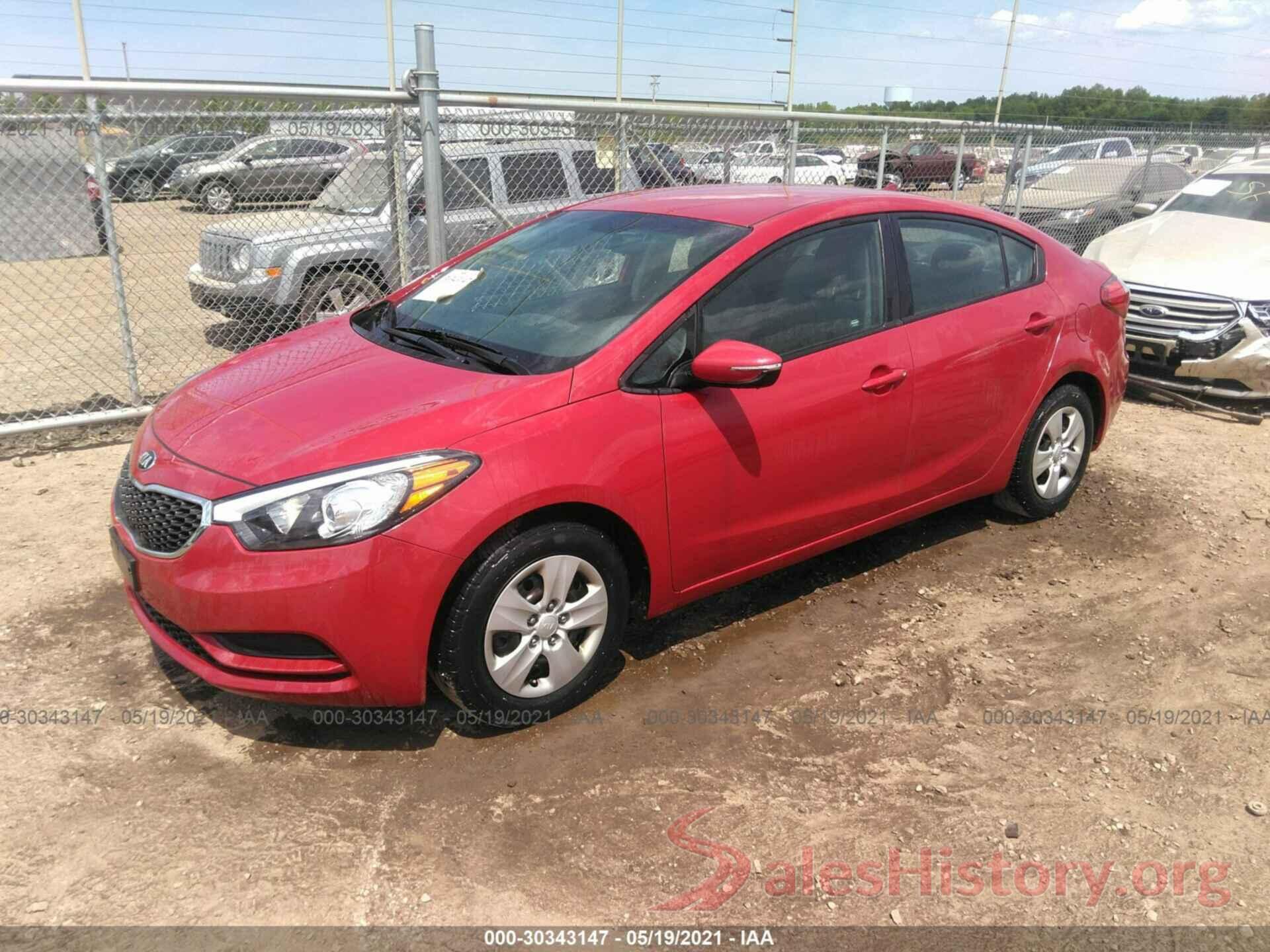 KNAFX4A61G5537499 2016 KIA FORTE