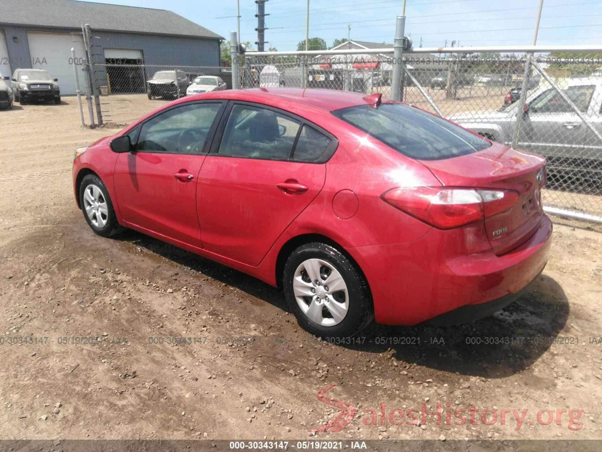 KNAFX4A61G5537499 2016 KIA FORTE