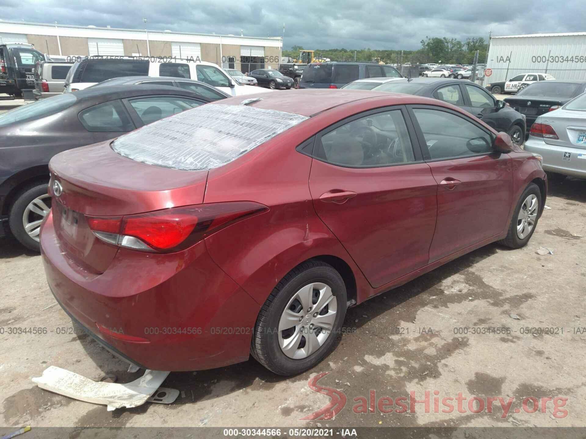 5NPDH4AE5GH769019 2016 HYUNDAI ELANTRA