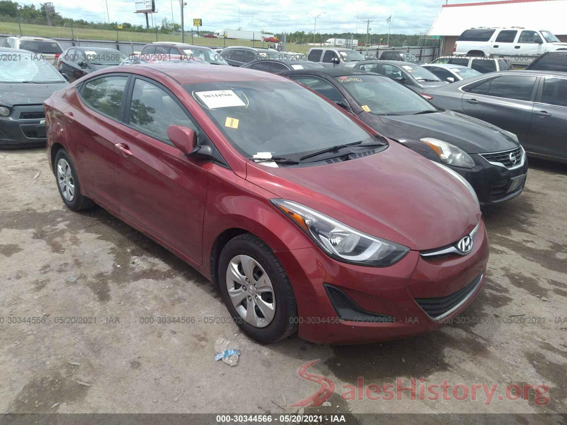 5NPDH4AE5GH769019 2016 HYUNDAI ELANTRA