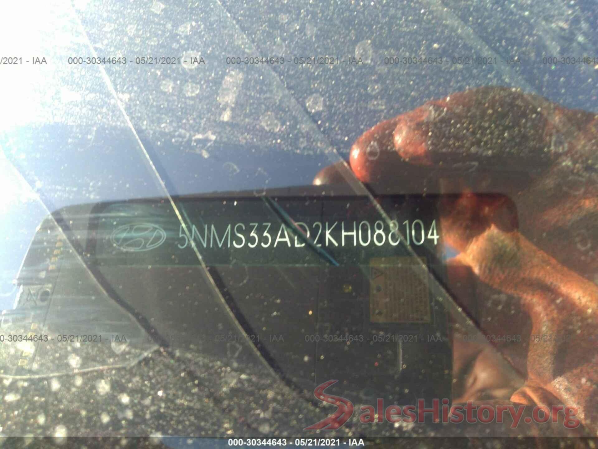 5NMS33AD2KH088104 2019 HYUNDAI SANTA FE