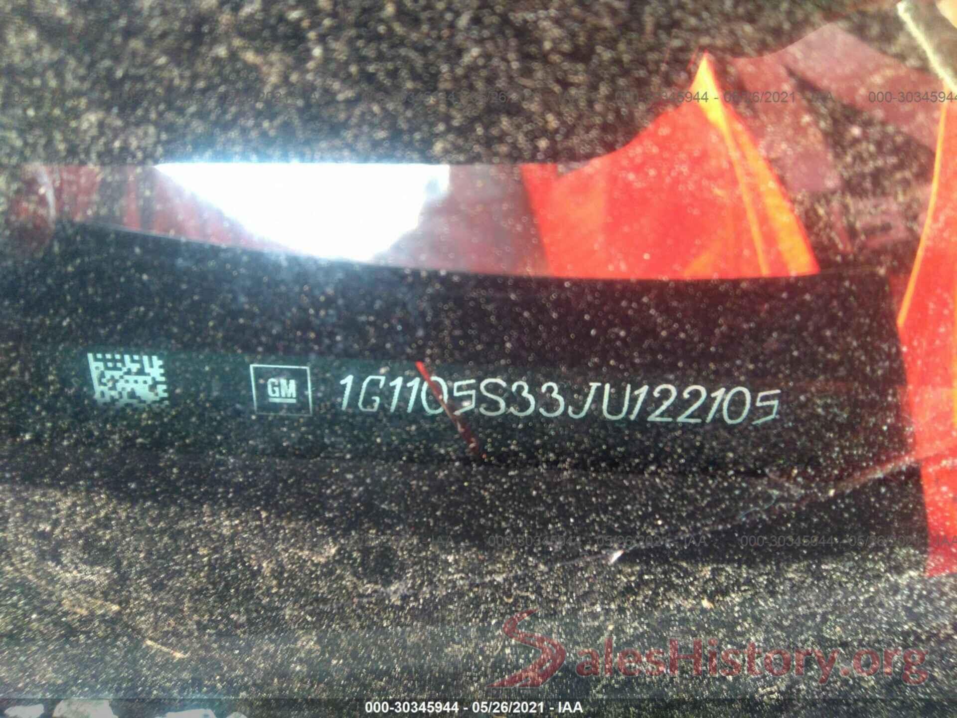 1G1105S33JU122105 2018 CHEVROLET IMPALA