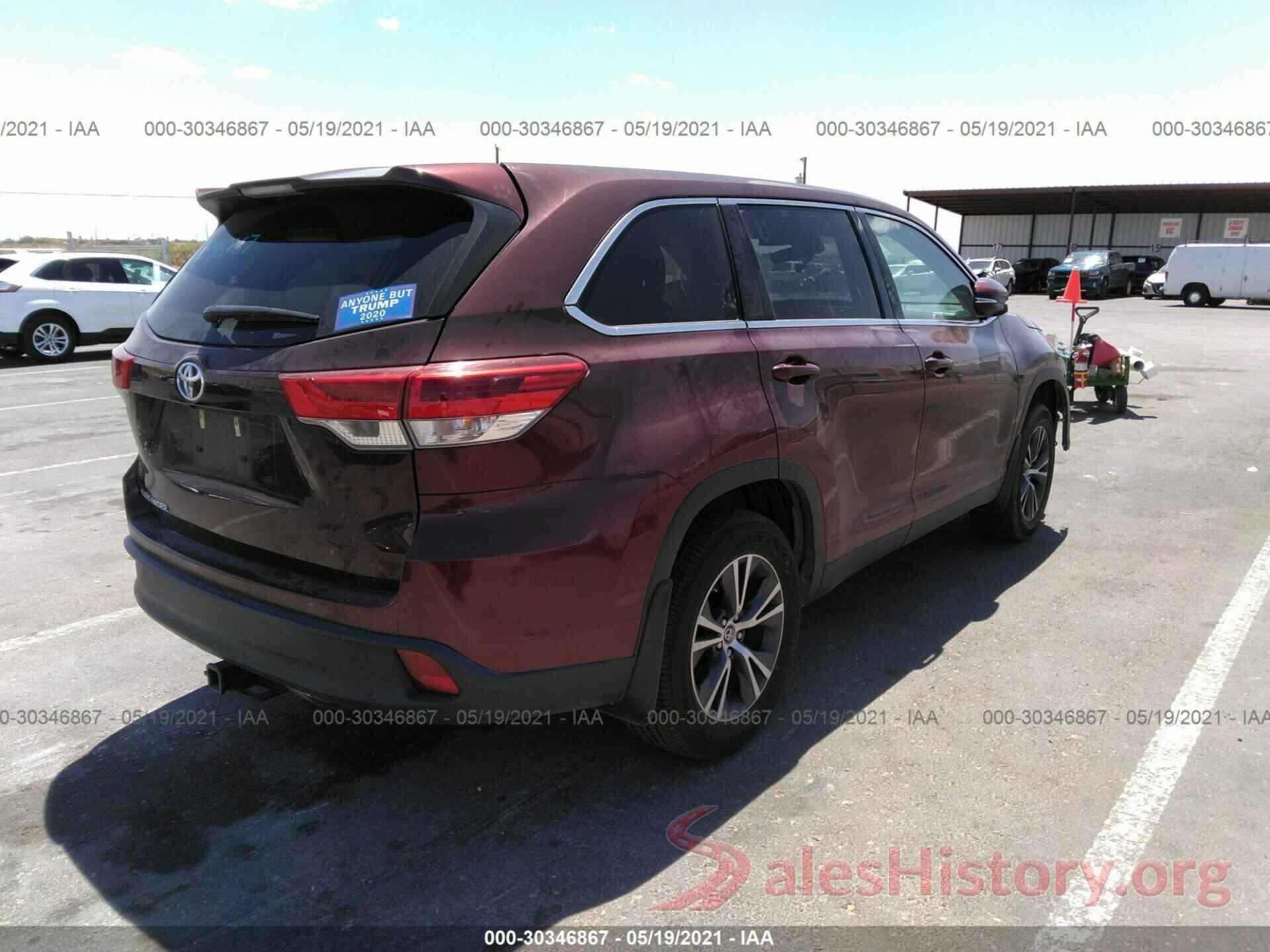 5TDZARFH3KS054298 2019 TOYOTA HIGHLANDER