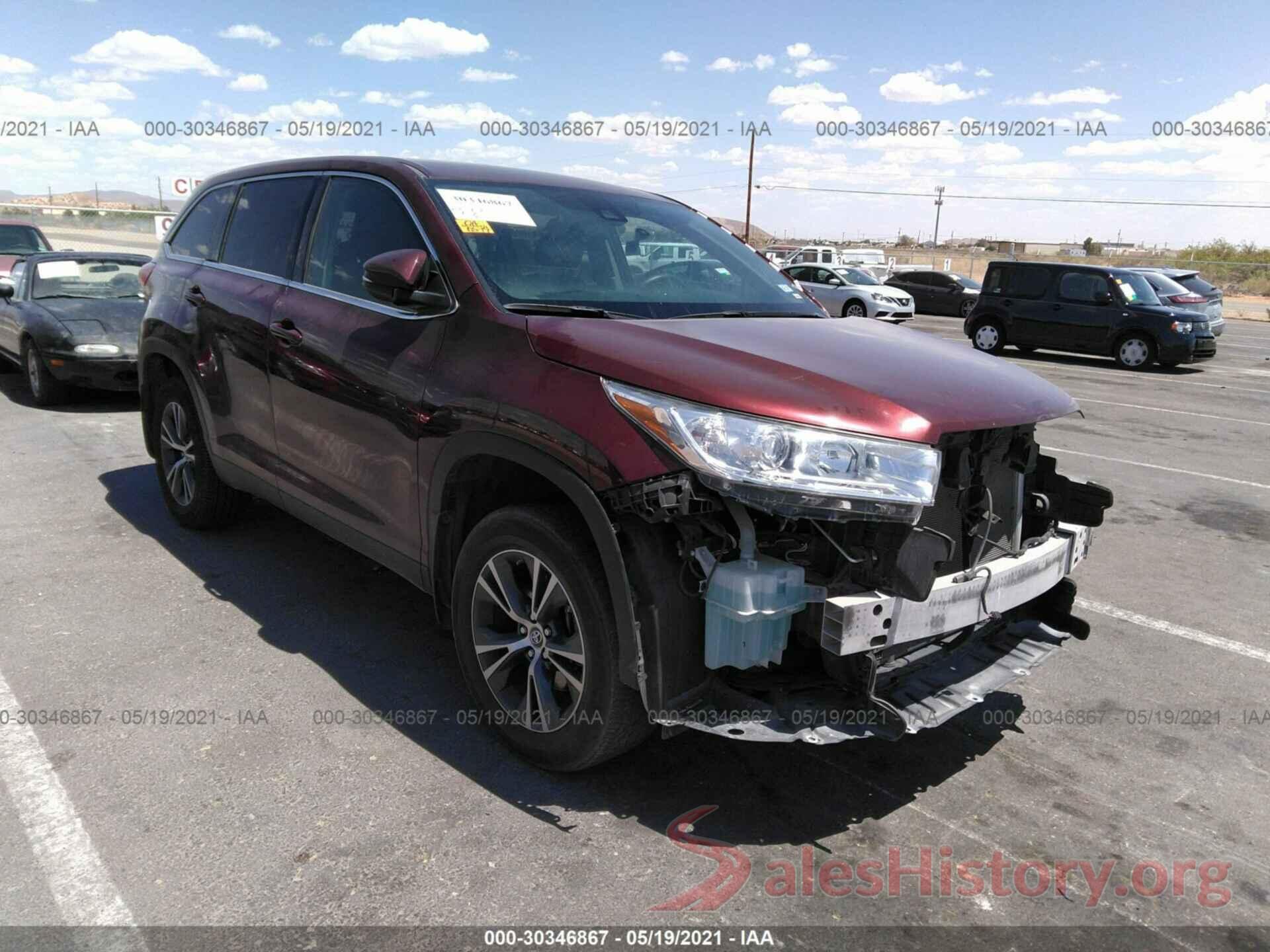 5TDZARFH3KS054298 2019 TOYOTA HIGHLANDER