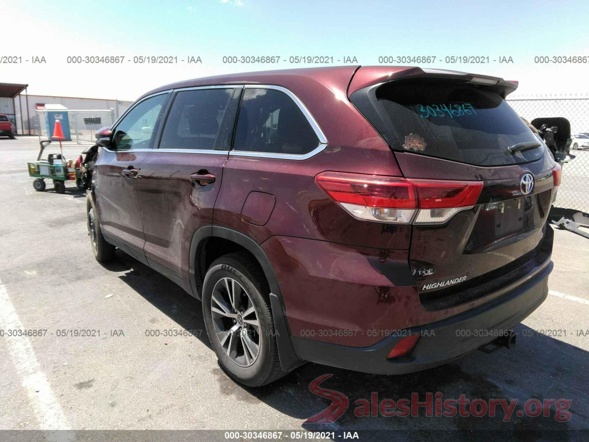 5TDZARFH3KS054298 2019 TOYOTA HIGHLANDER