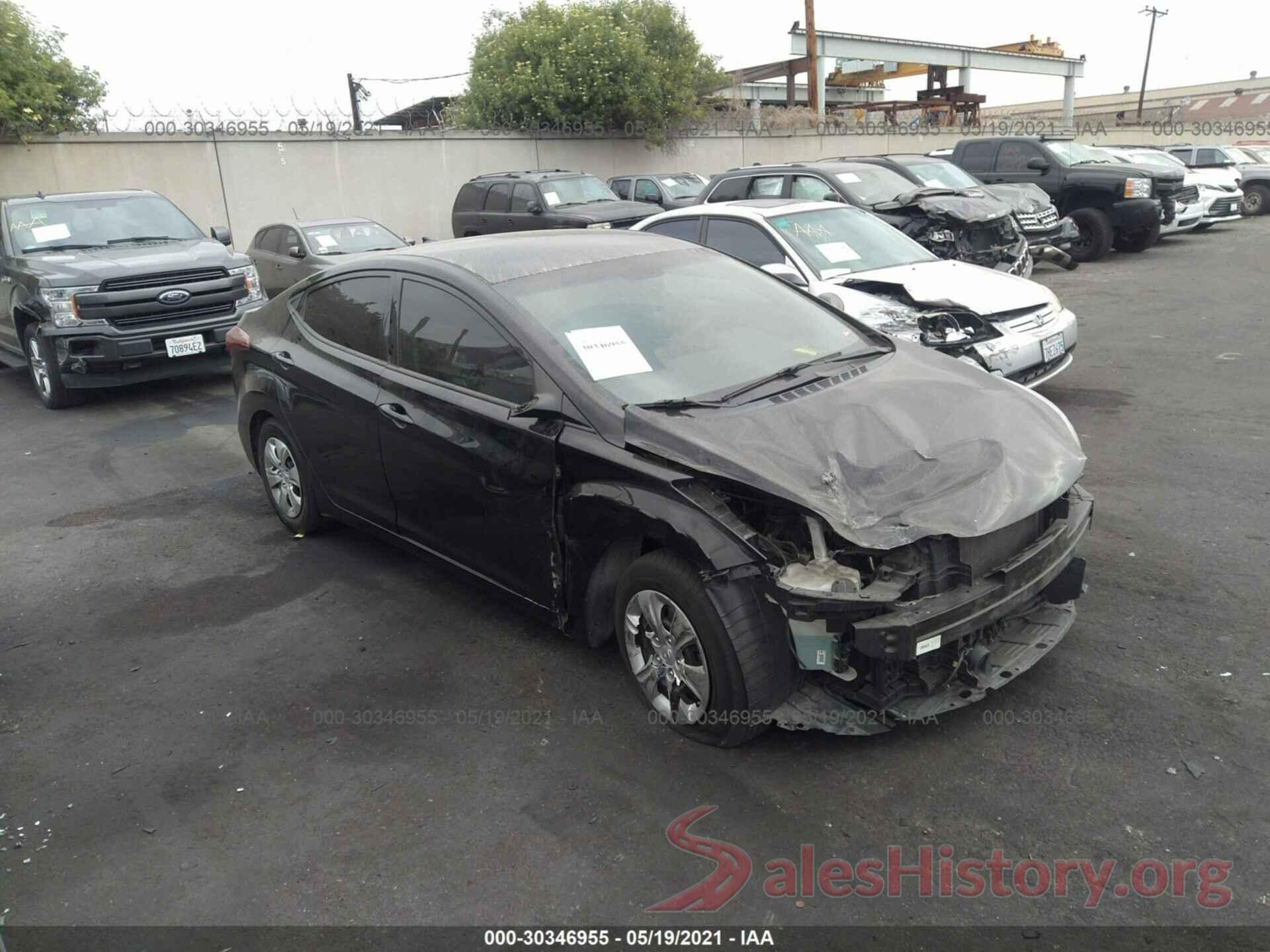 5NPDH4AE0GH747834 2016 HYUNDAI ELANTRA