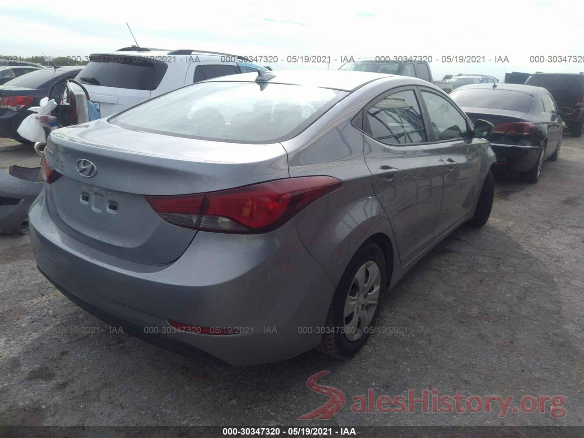 5NPDH4AE2GH709568 2016 HYUNDAI ELANTRA