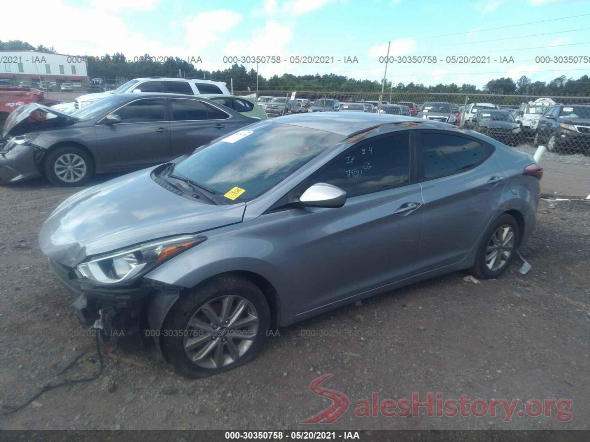 5NPDH4AE1GH744411 2016 HYUNDAI ELANTRA