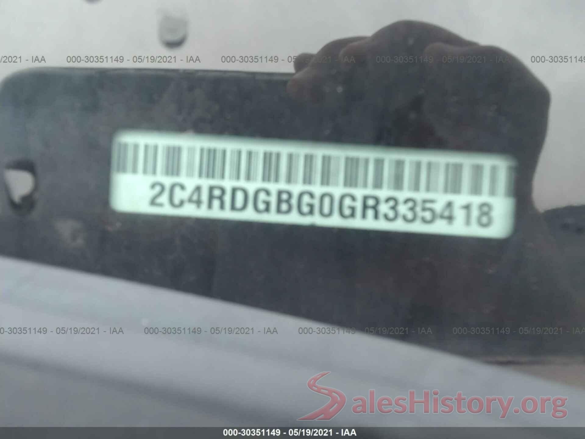 2C4RDGBG0GR335418 2016 DODGE GRAND CARAVAN