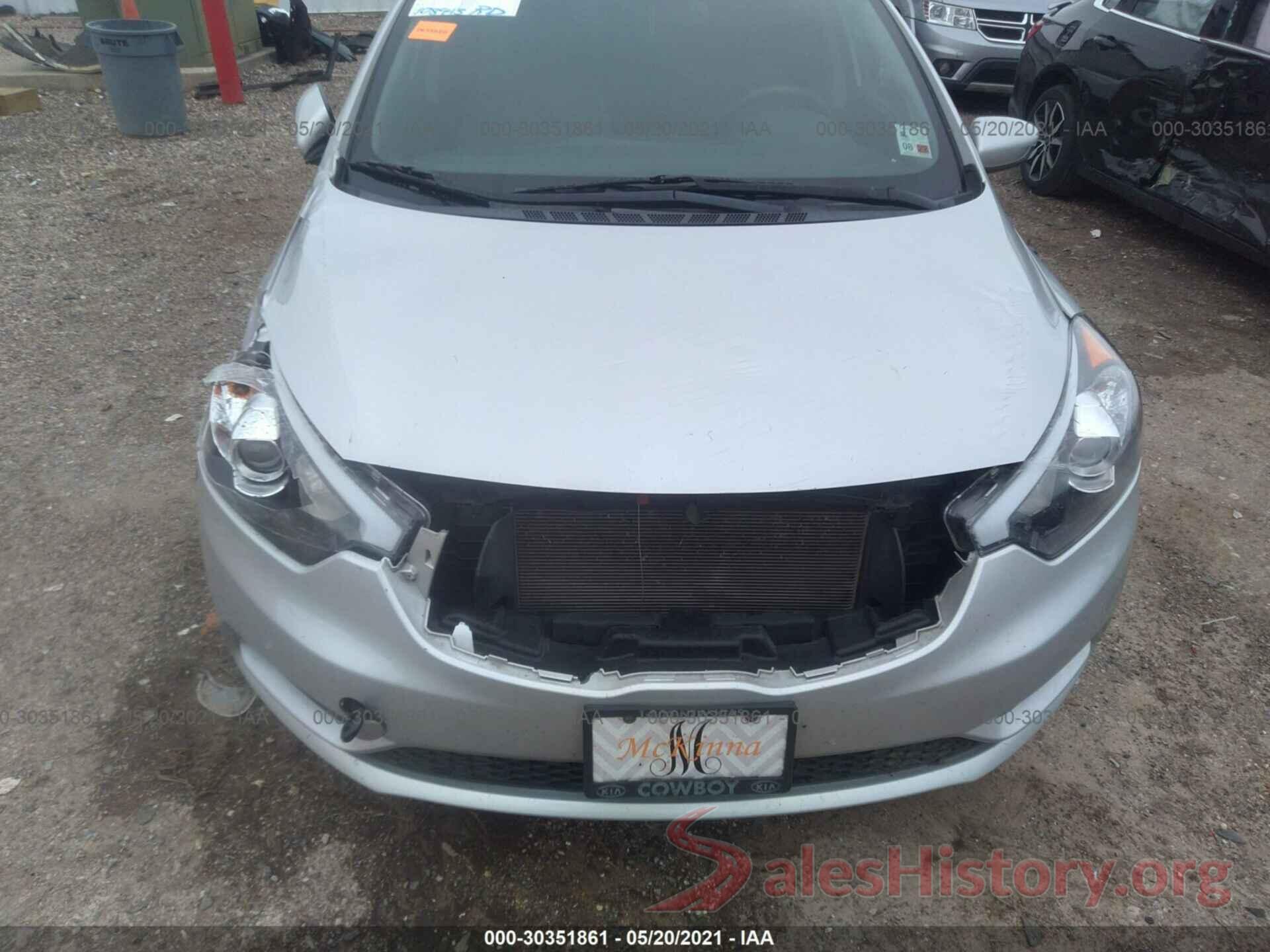 KNAFK4A67G5514260 2016 KIA FORTE