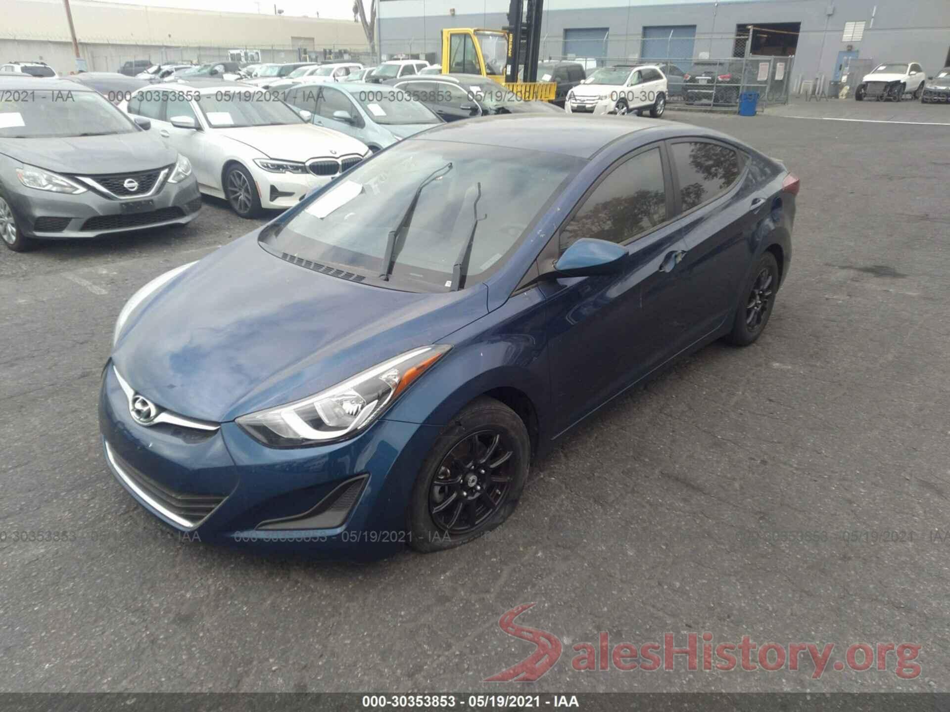 5NPDH4AE6GH770938 2016 HYUNDAI ELANTRA