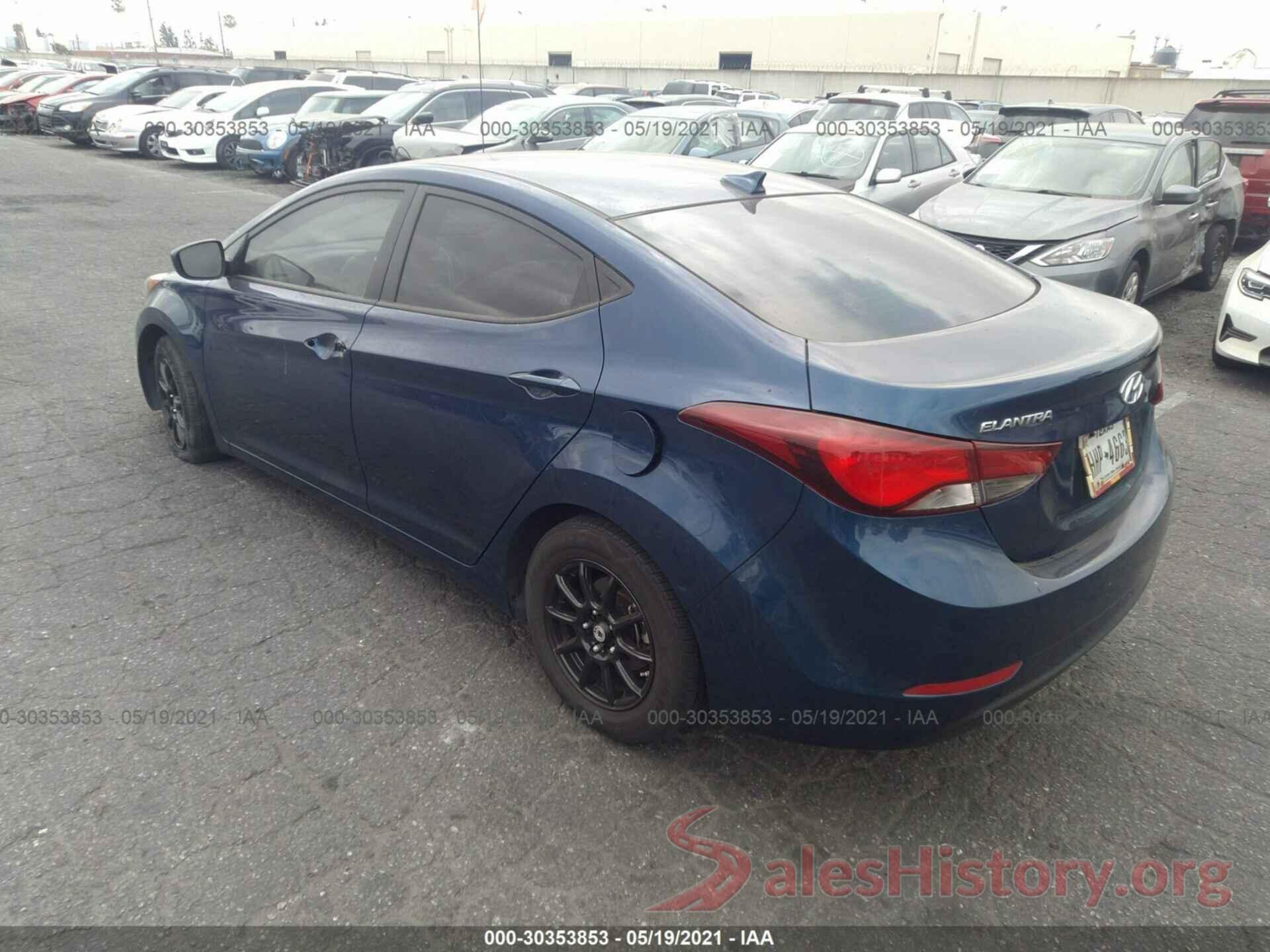 5NPDH4AE6GH770938 2016 HYUNDAI ELANTRA